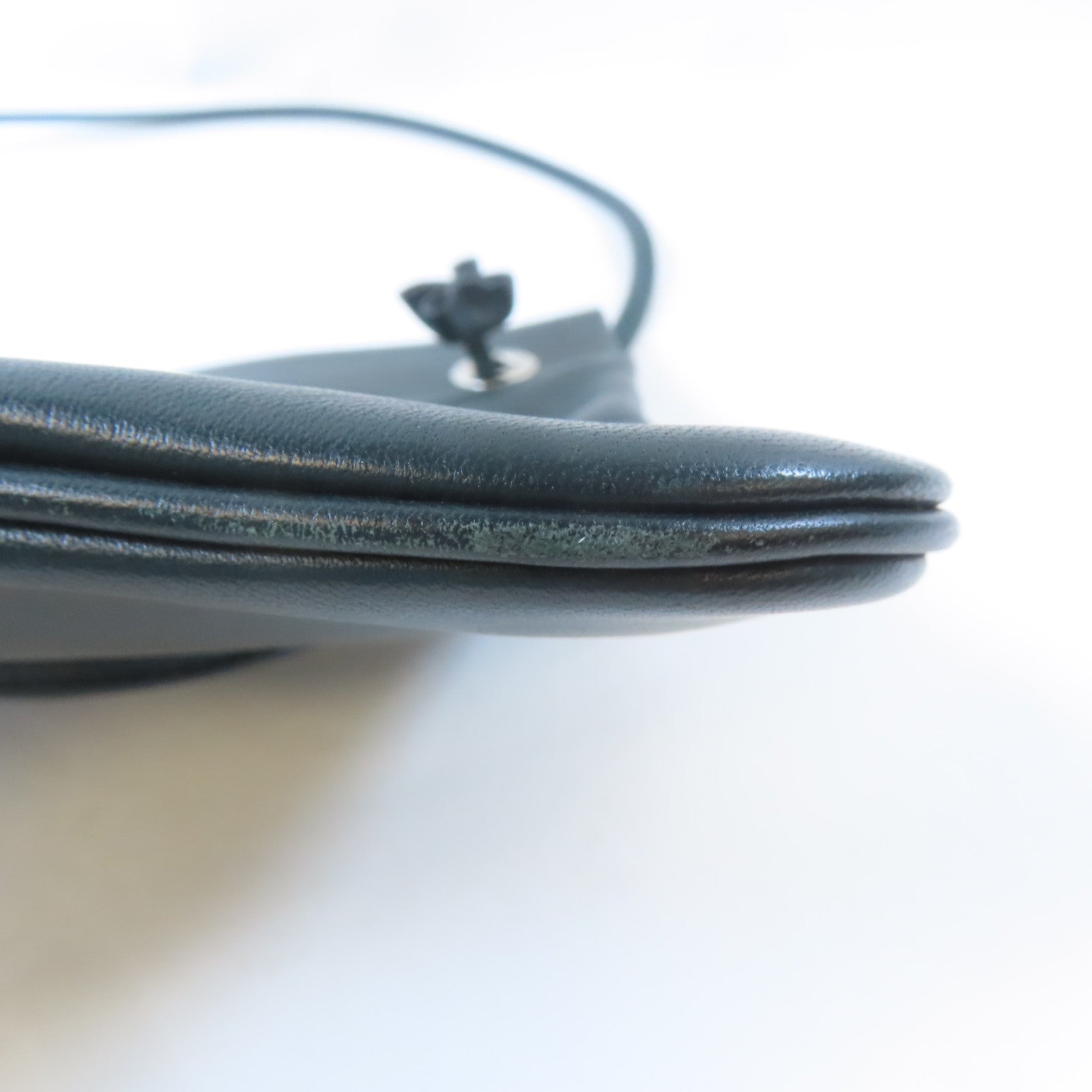 HERMES Swift皮革Sac Aline Mini Bag銀扣肩背袋Vert Cypres/綠色