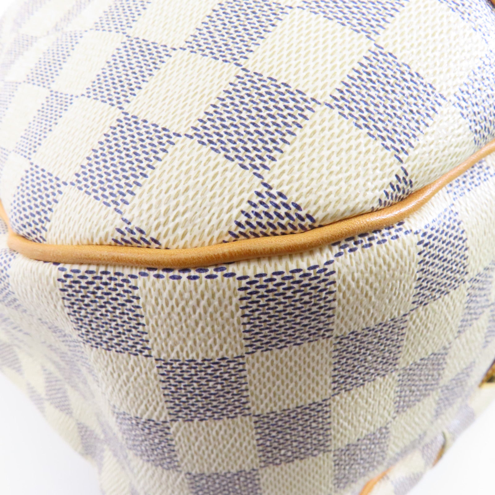 LOUIS VUITTON 【激減優惠】Damier Azur Galliera GM金扣肩背袋白色
