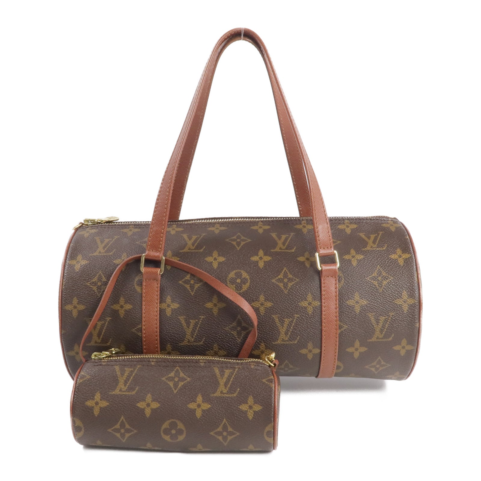 LOUIS VUITTON Monogram Papillon 30金扣手挽袋