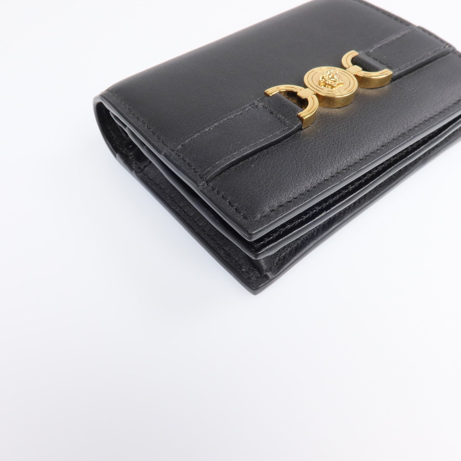VERSACE 羊皮皮革Medusa '95 Fold Wallet 金扣錢包