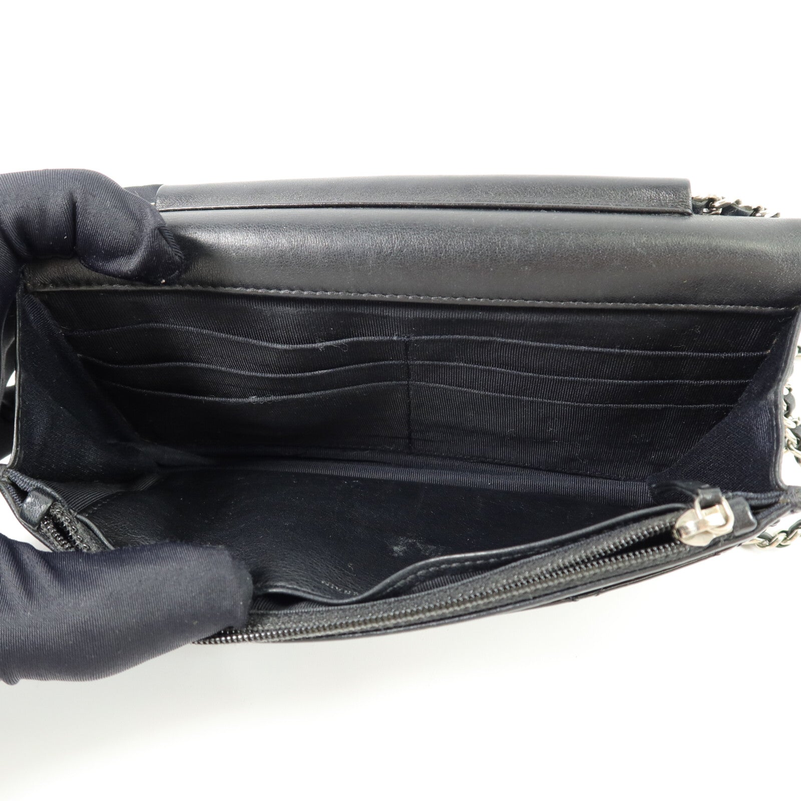 CHANEL 漆皮皮革Wallet On Chain Shoulder Bag鏈帶肩背袋