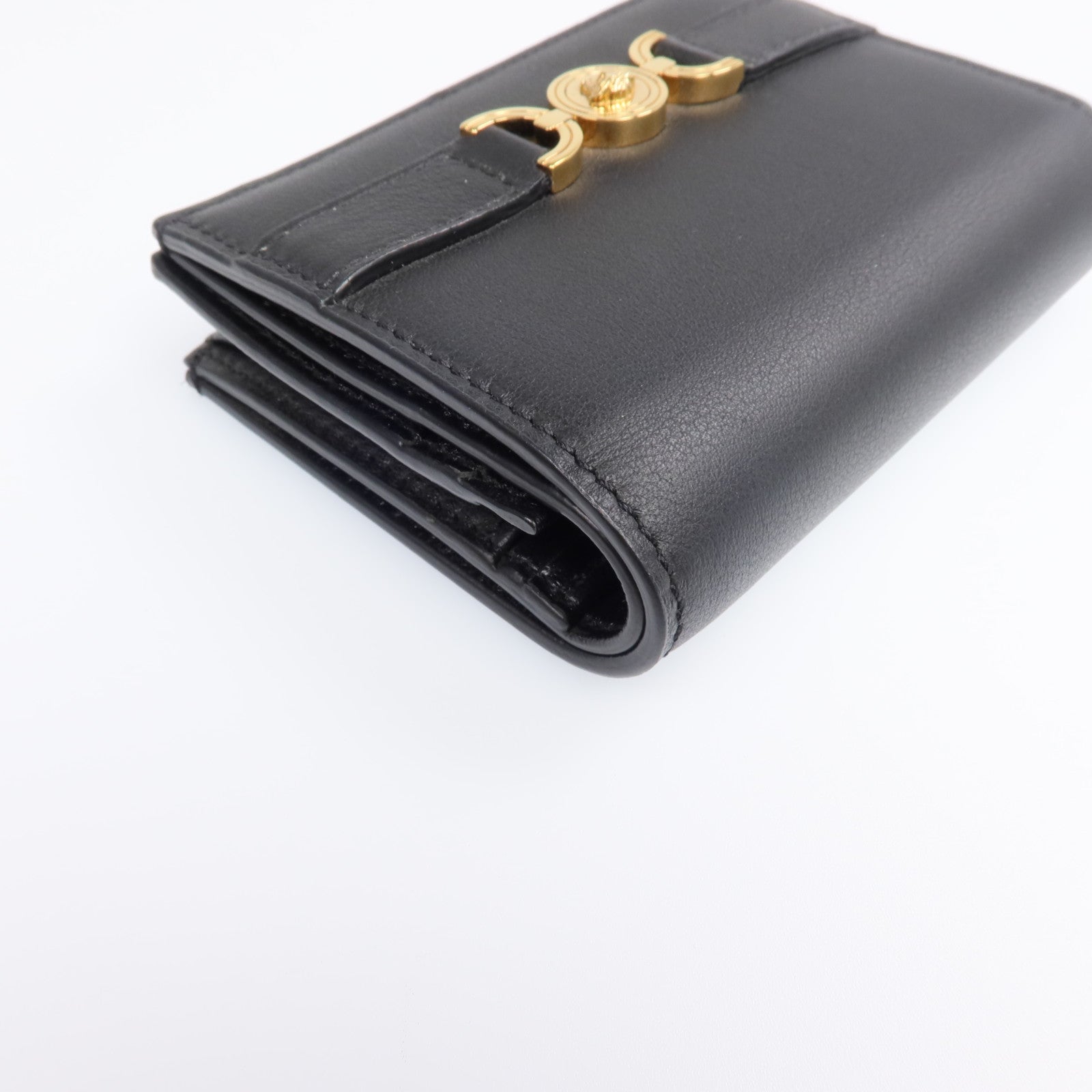 VERSACE 羊皮皮革Medusa '95 Fold Wallet 金扣錢包