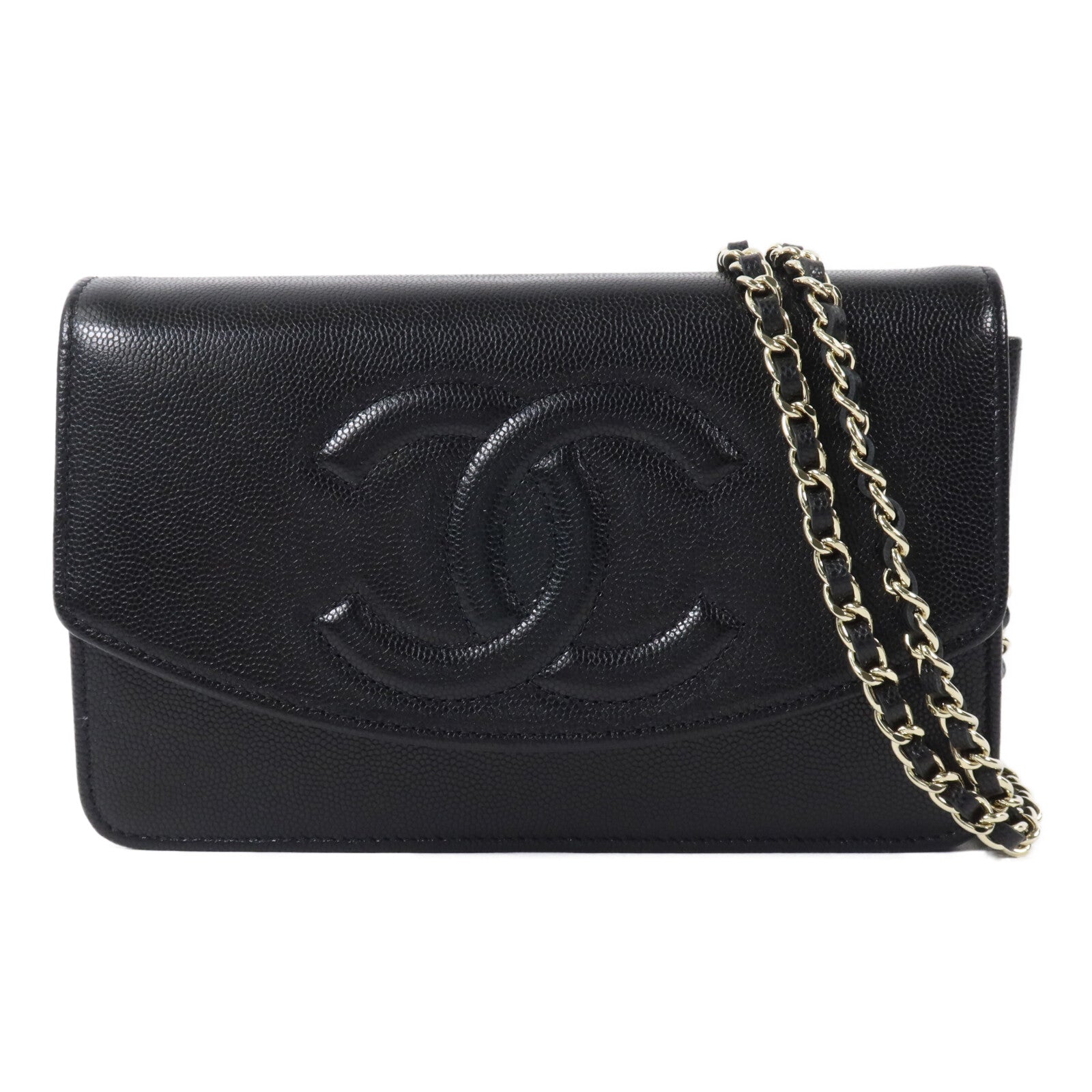 CHANEL 牛皮皮革Wallet On Chain鏈帶肩背袋