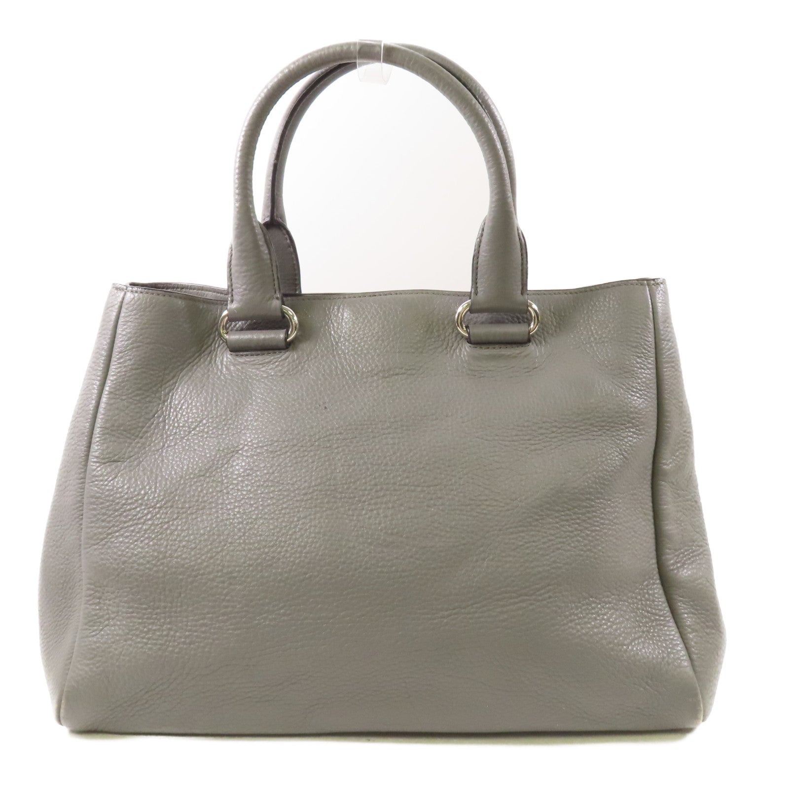 PRADA SHW 2 Way Shoulder Bag Handbag Calfskin Leather Gray Grey