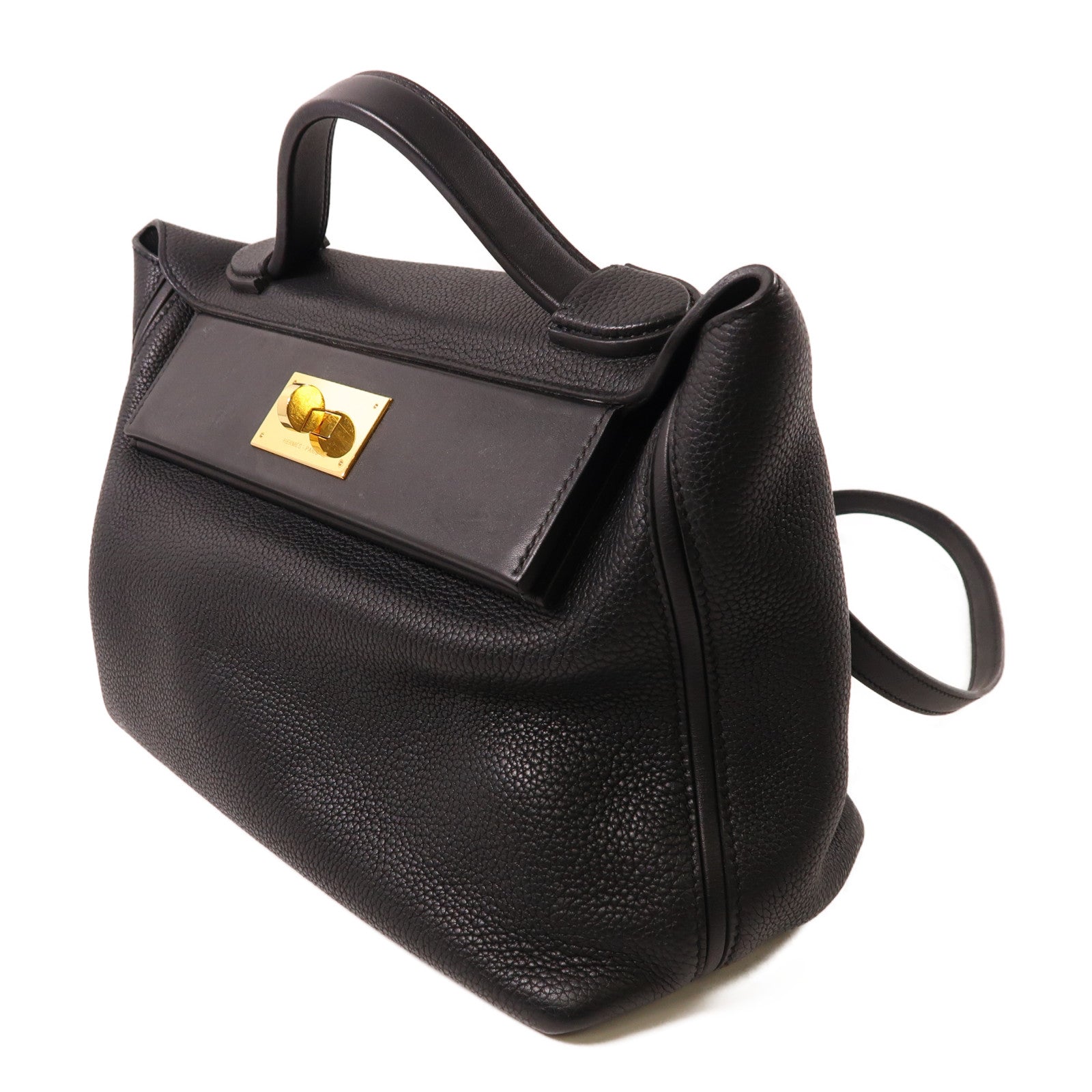 HERMES Clemence皮革24/24 29CM金扣手挽肩背兩用袋