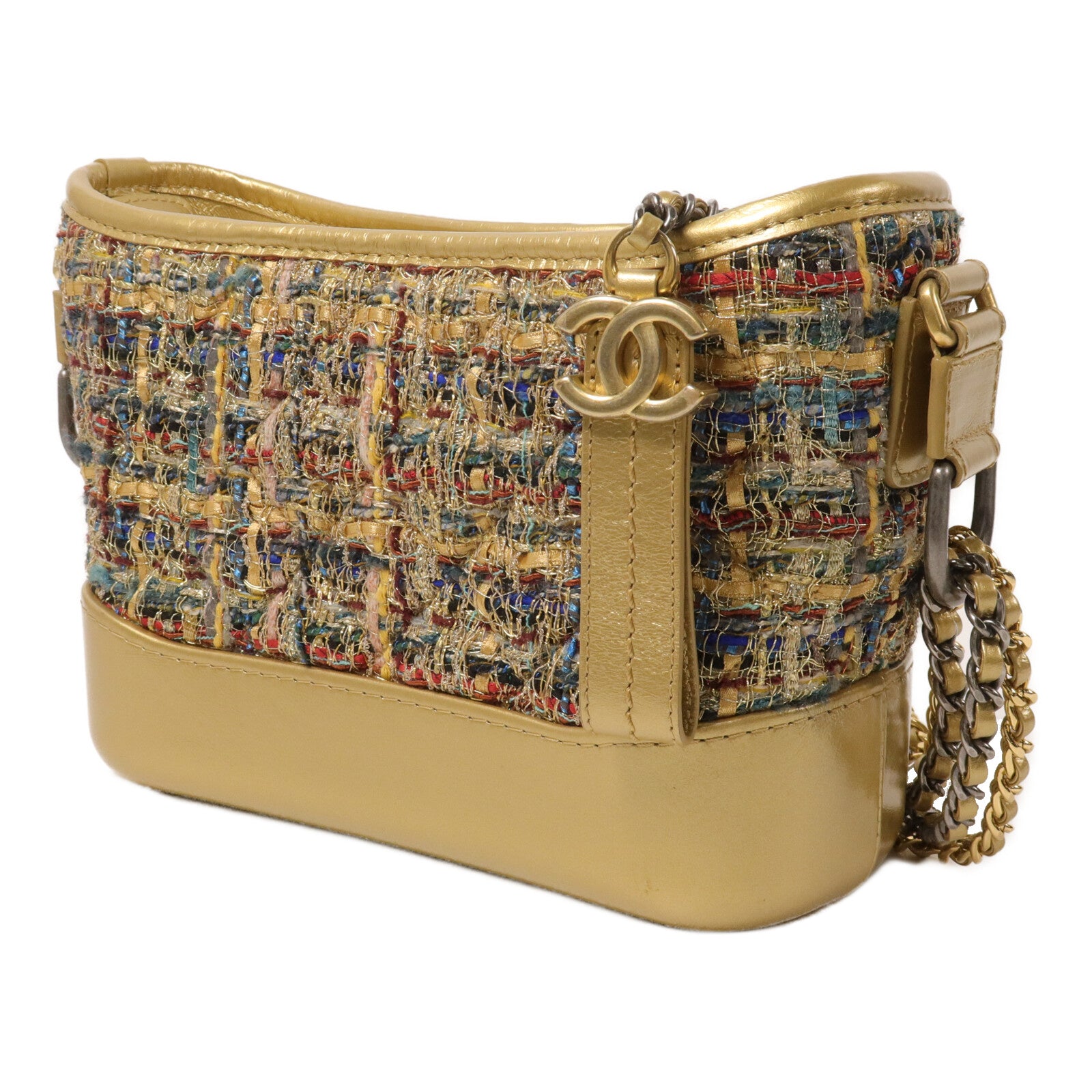 CHANEL Tweed Gabrielle Small鏈帶肩背袋