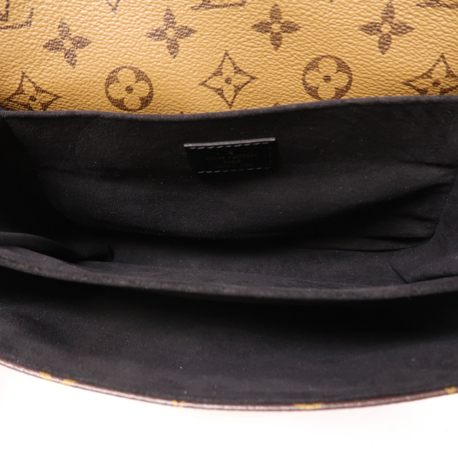 LOUIS VUITTON Monogram Reverse Pochette Metis金扣手挽肩背兩用袋棕色