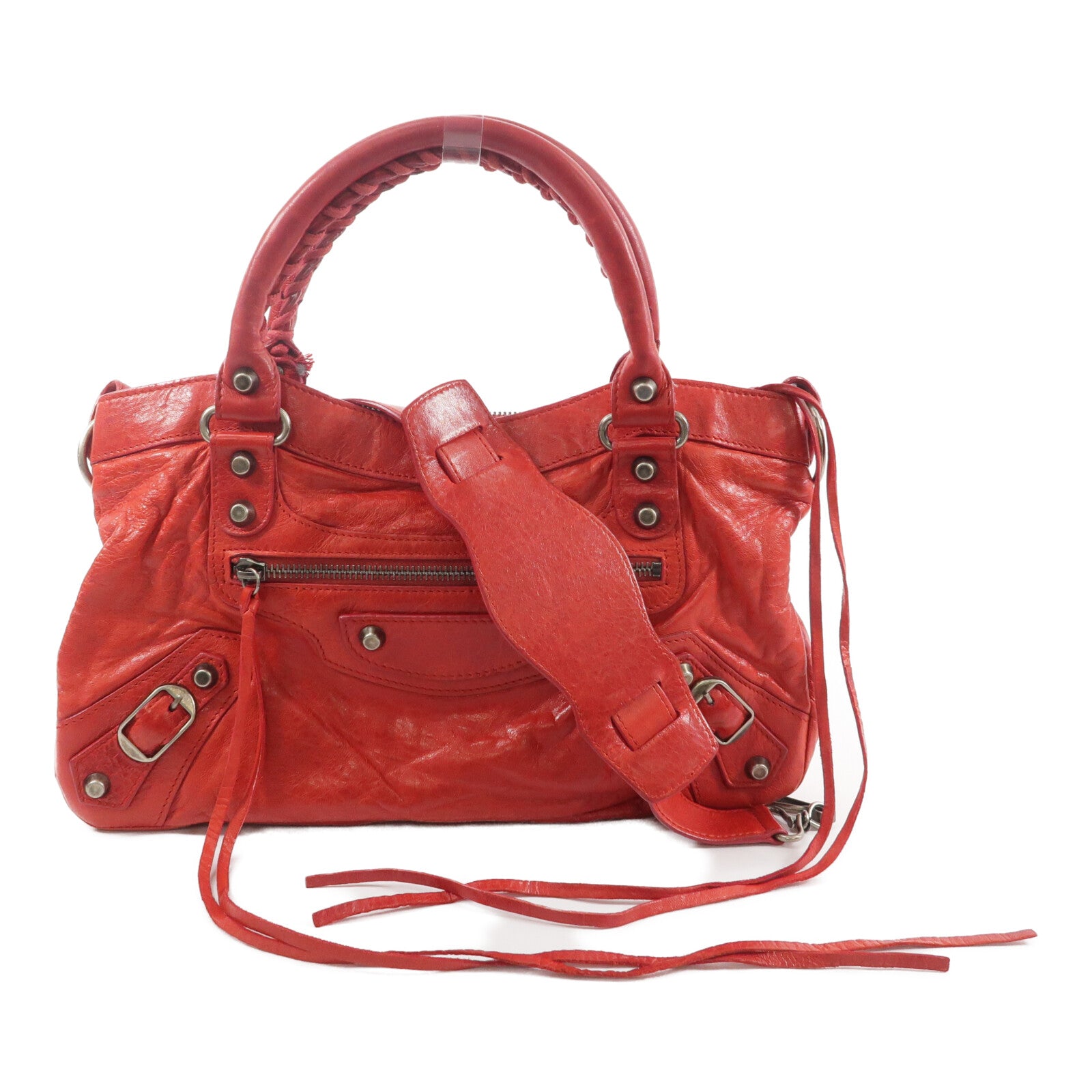 BALENCIAGA 羊皮皮革The First Bag手挽肩背兩用袋