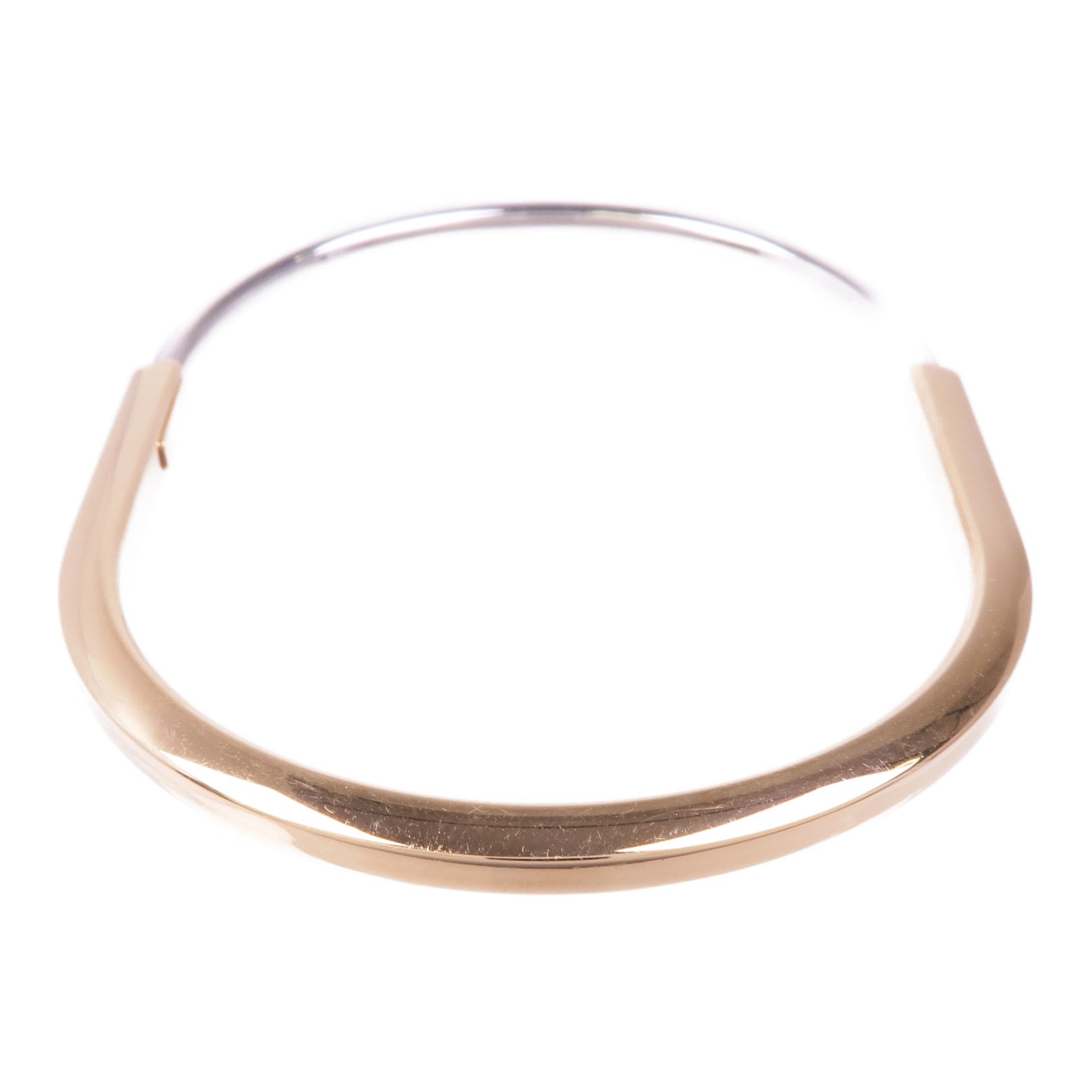 TIFFANY＆CO 18K玫瑰金/白金Lock Bracelet手鏈