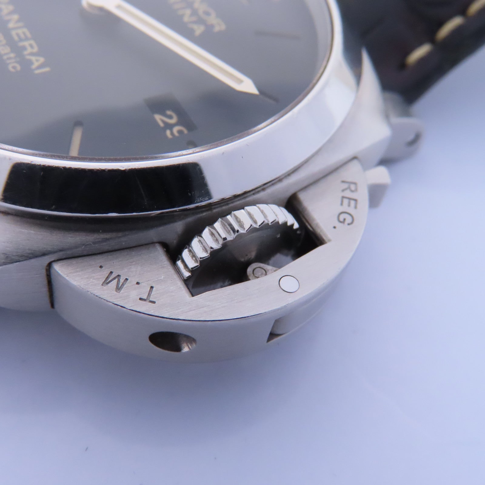 PANERAI Luminor Marina 1950不鏽鋼/皮革帶手錶自動機芯黑色
