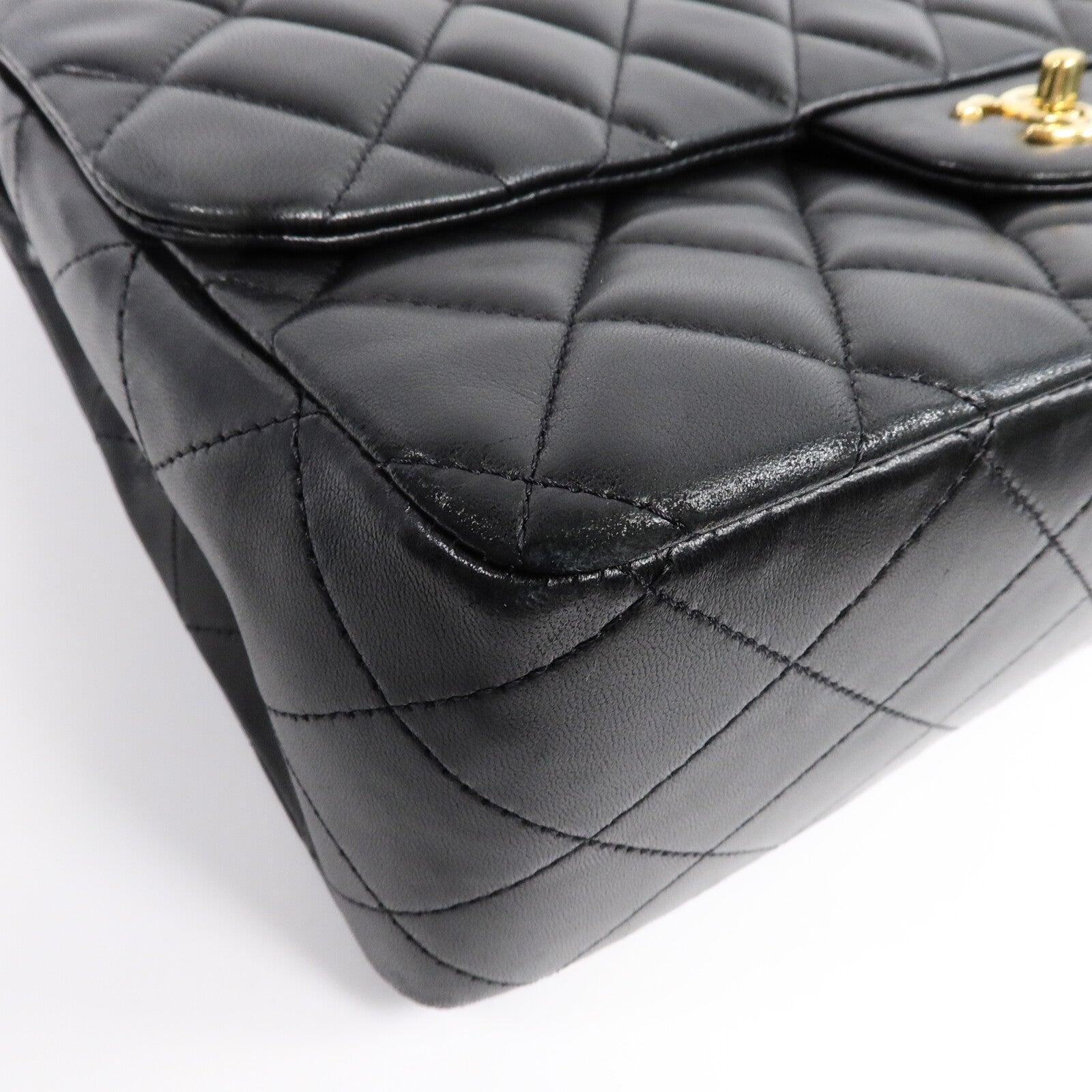 CHANEL 羊皮皮革Large Classic Single Flap Bag鏈帶肩背袋