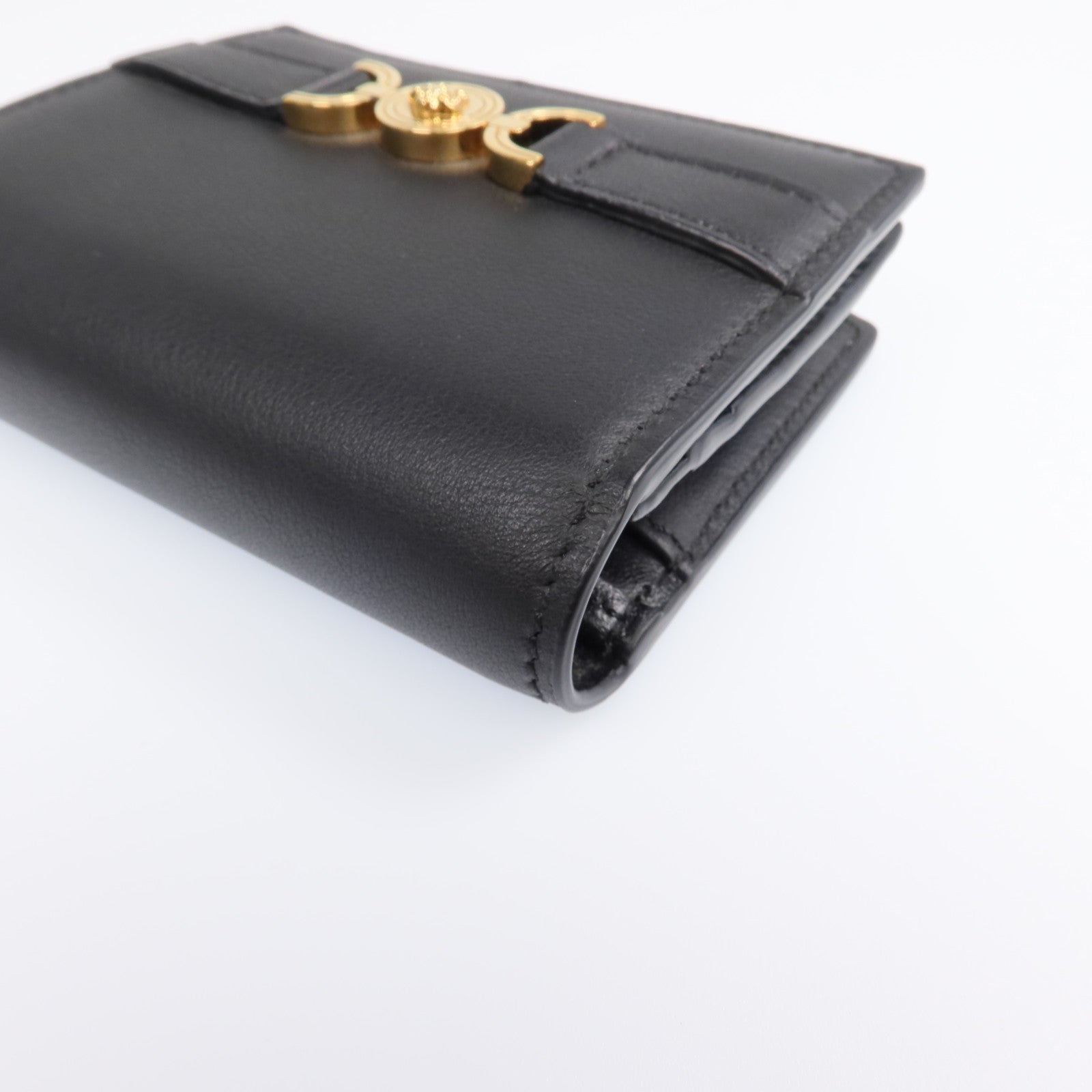 VERSACE 羊皮皮革Medusa '95 Fold Wallet 金扣錢包