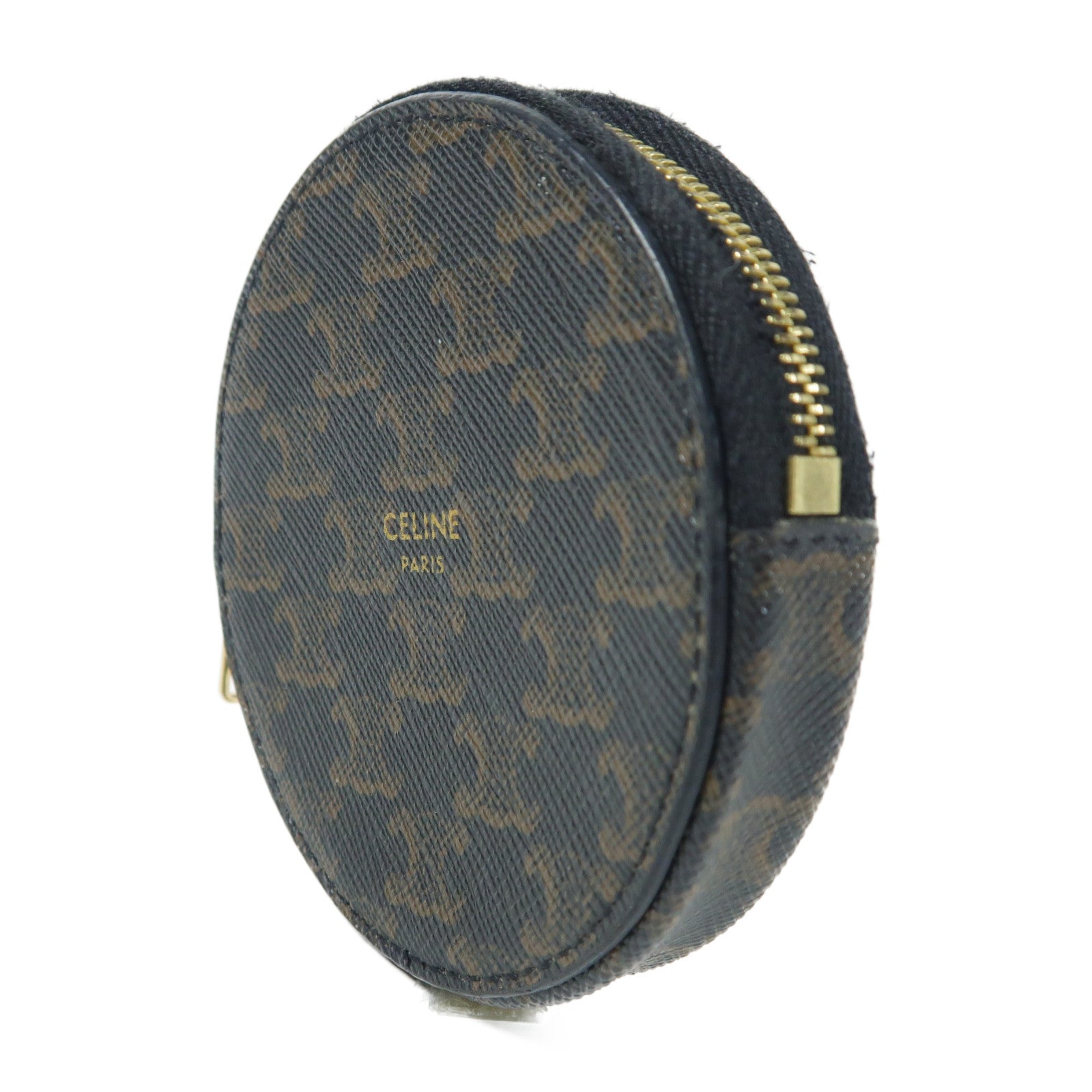CELINE 塗層帆布Coin purse金扣零錢包