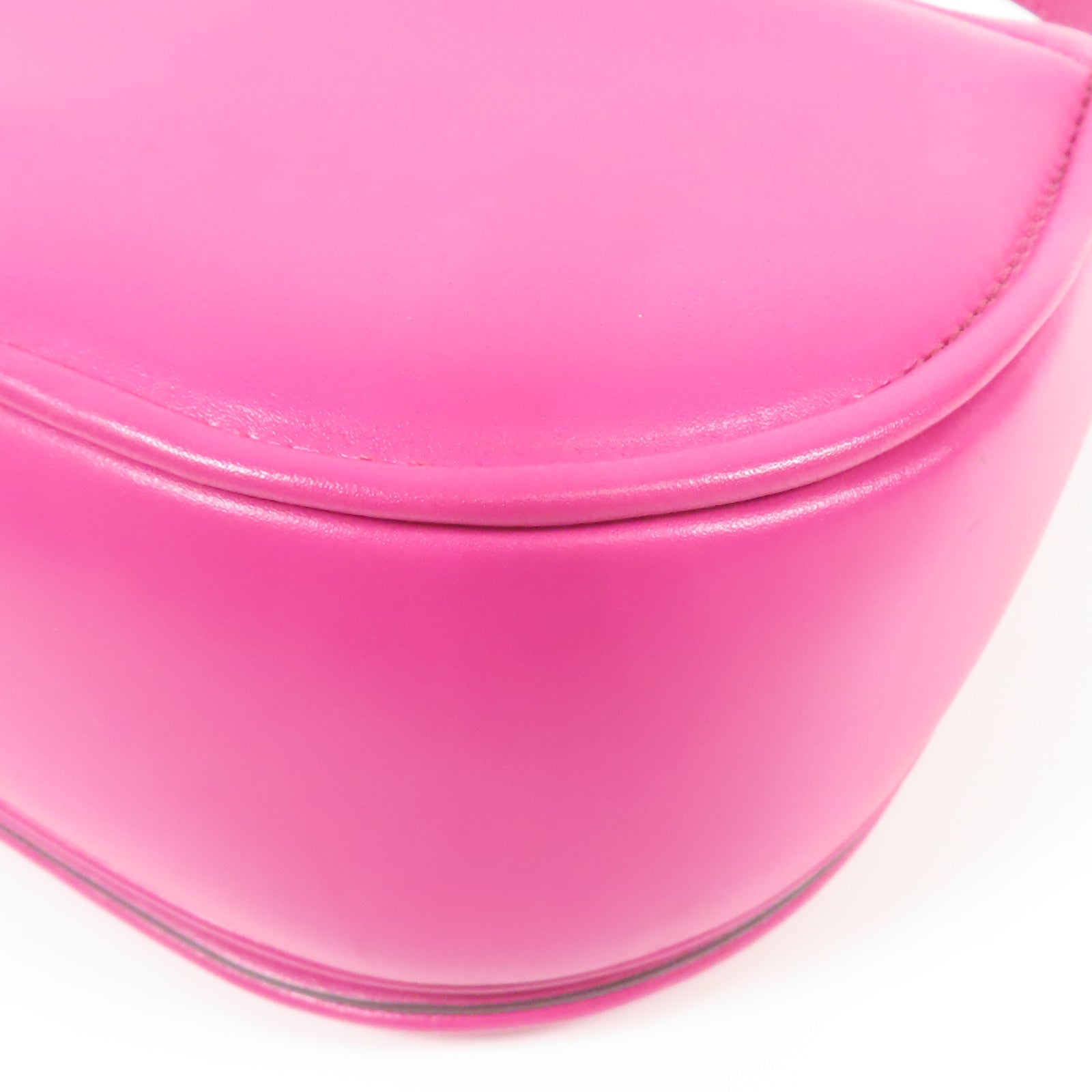 FENDI GHW C'mon Small Shoulder Bag Calfskin Leather Pink