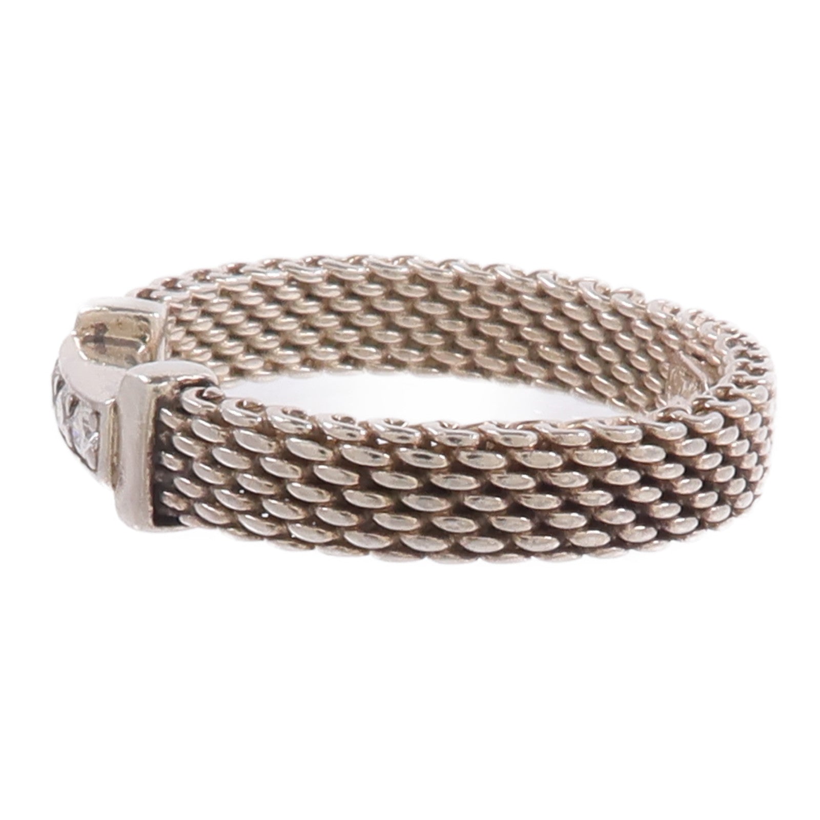 TIFFANY＆CO 925純銀Triple Diamond鑽石戒指