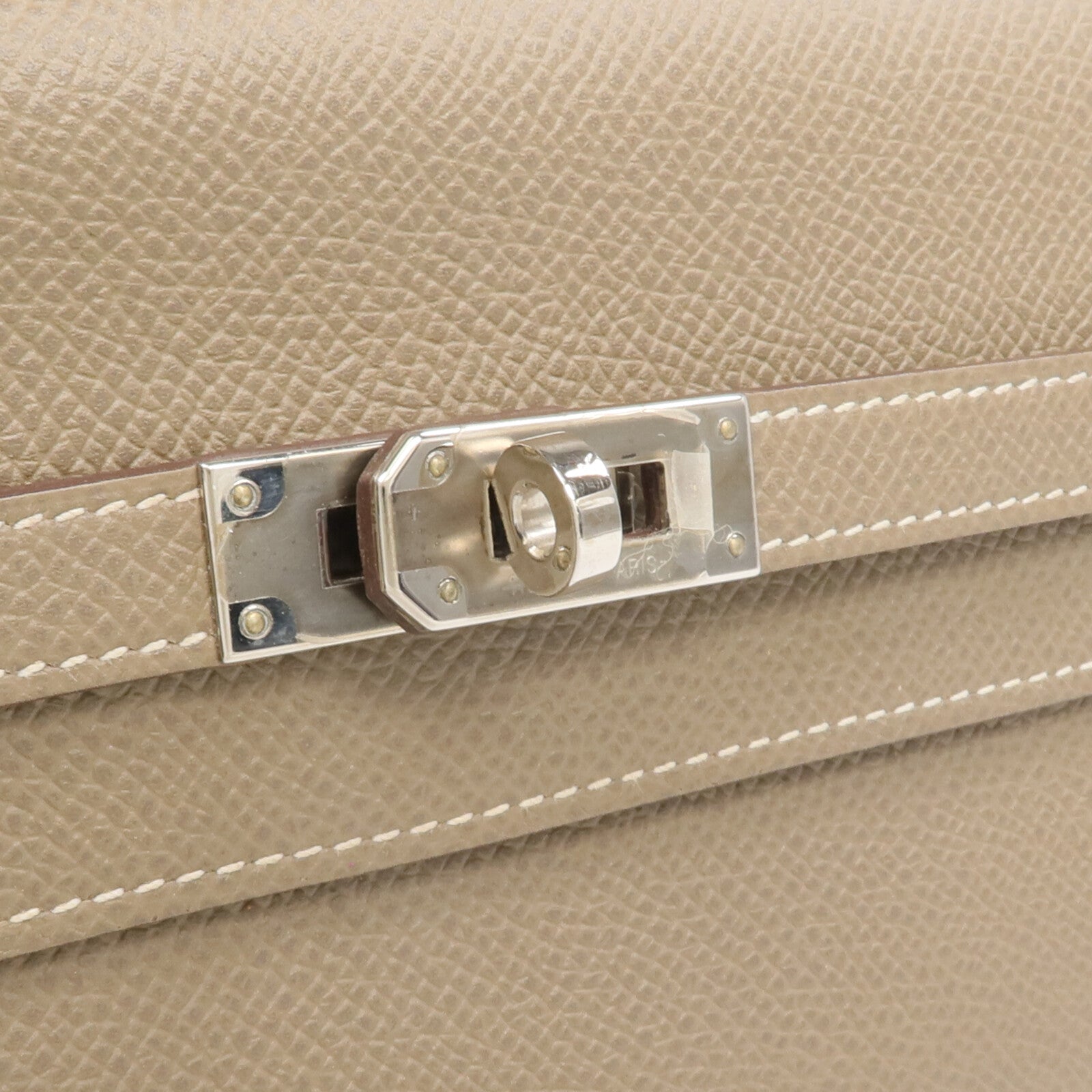 HERMES Epsom皮革Kelly Wallet長錢包Etoupe