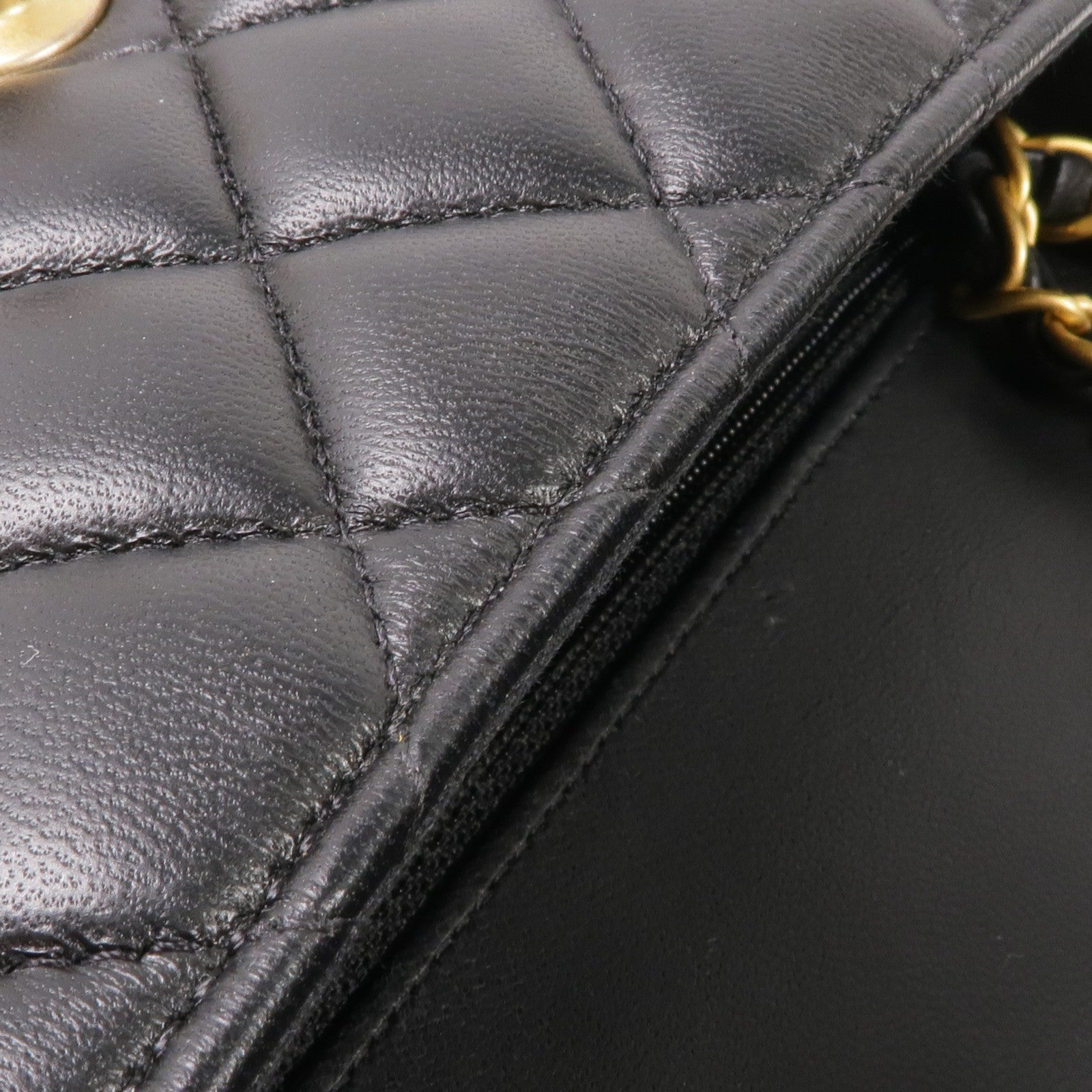 CHANEL 羊皮皮革Chain Shoulder Bag金扣鏈帶肩背袋