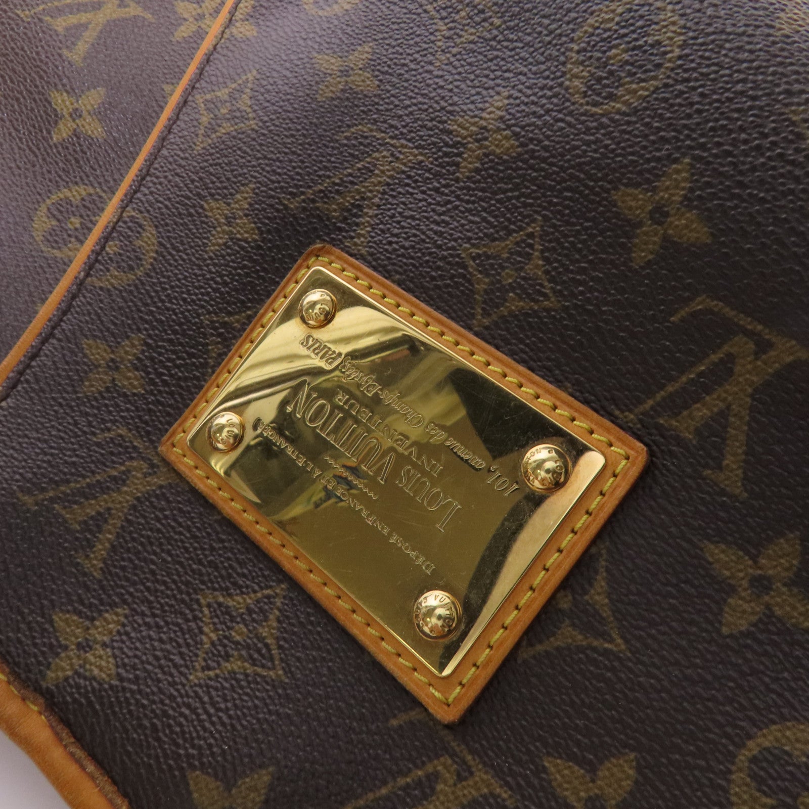 LOUIS VUITTON Monogram Galliera PM金扣肩背袋棕色