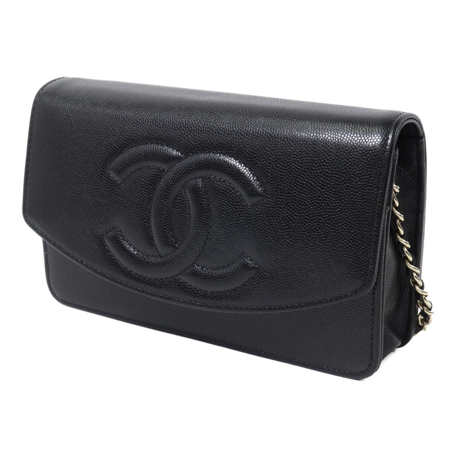 CHANEL 牛皮皮革Wallet On Chain鏈帶肩背袋