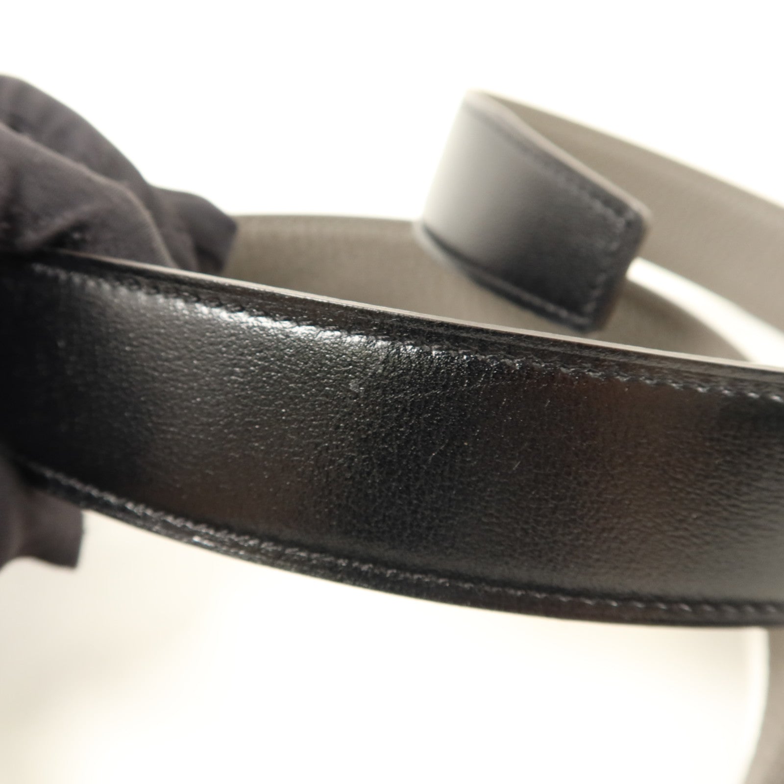 HERMES Box/Togo皮革Constance Reversible H腰帶Noir/Etain