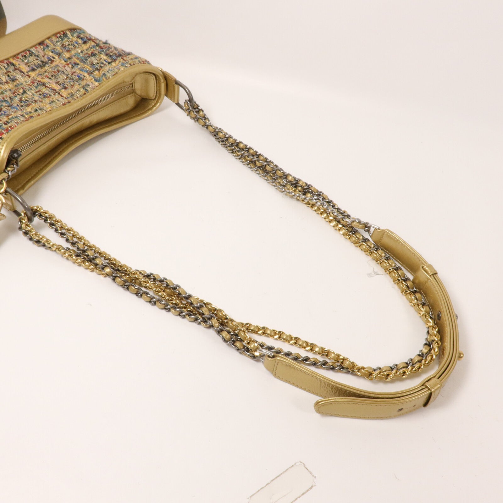 CHANEL Tweed Gabrielle Small鏈帶肩背袋