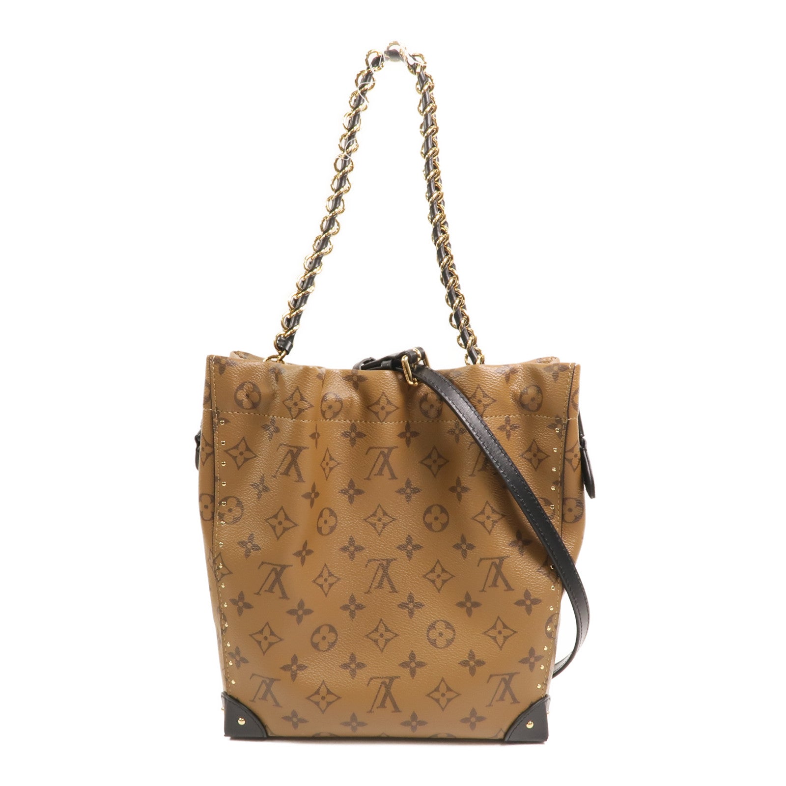 LOUIS VUITTON Monogram Reverse Noe Trunk PM手挽肩背兩用袋