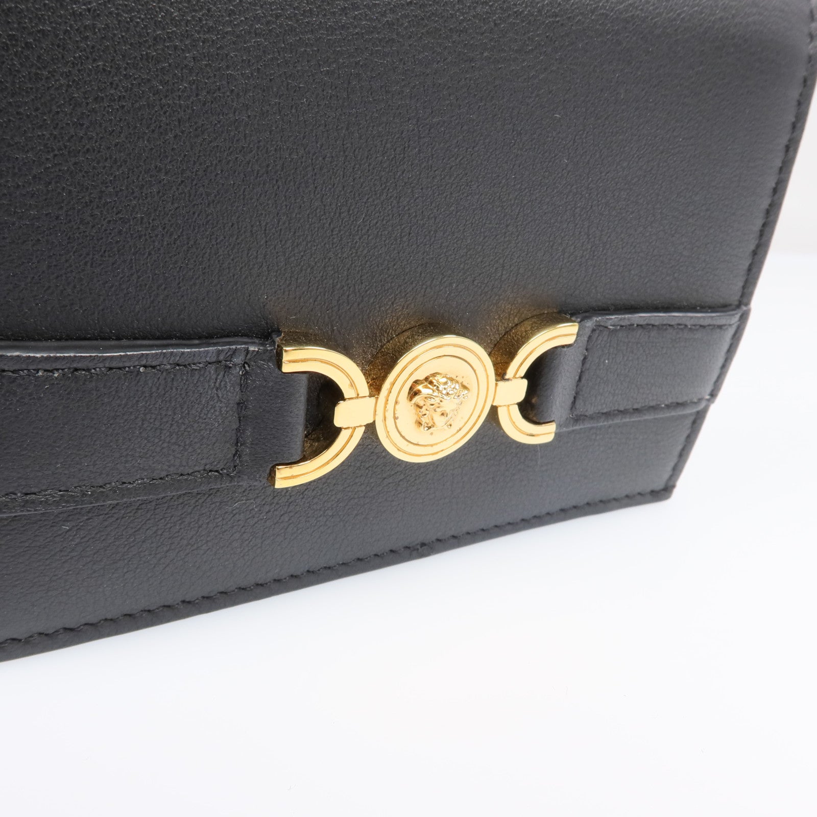 VERSACE 羊皮皮革Medusa '95 Fold Wallet 金扣錢包