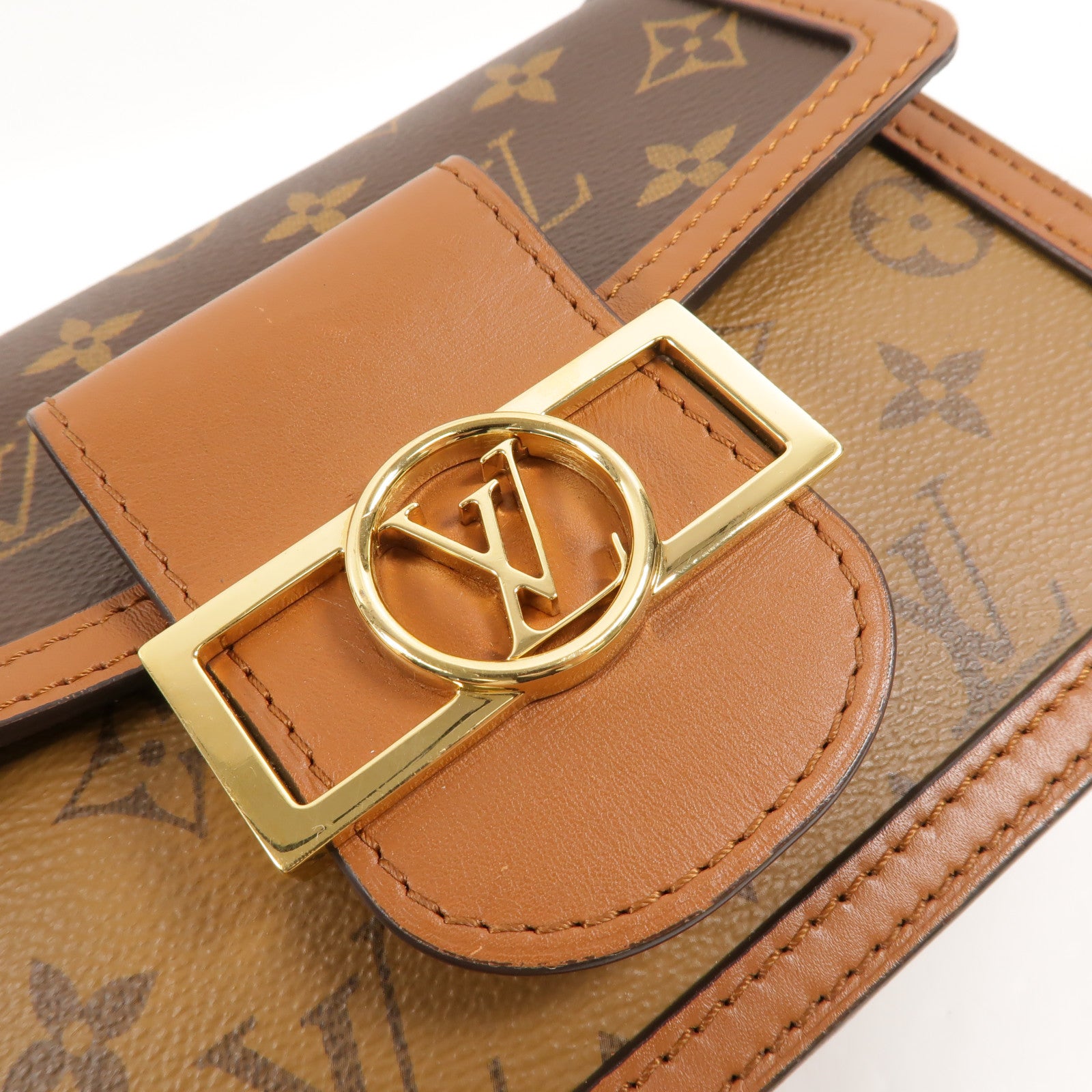 LOUIS VUITTON Monogram Reverse Mini Dauphine肩背袋