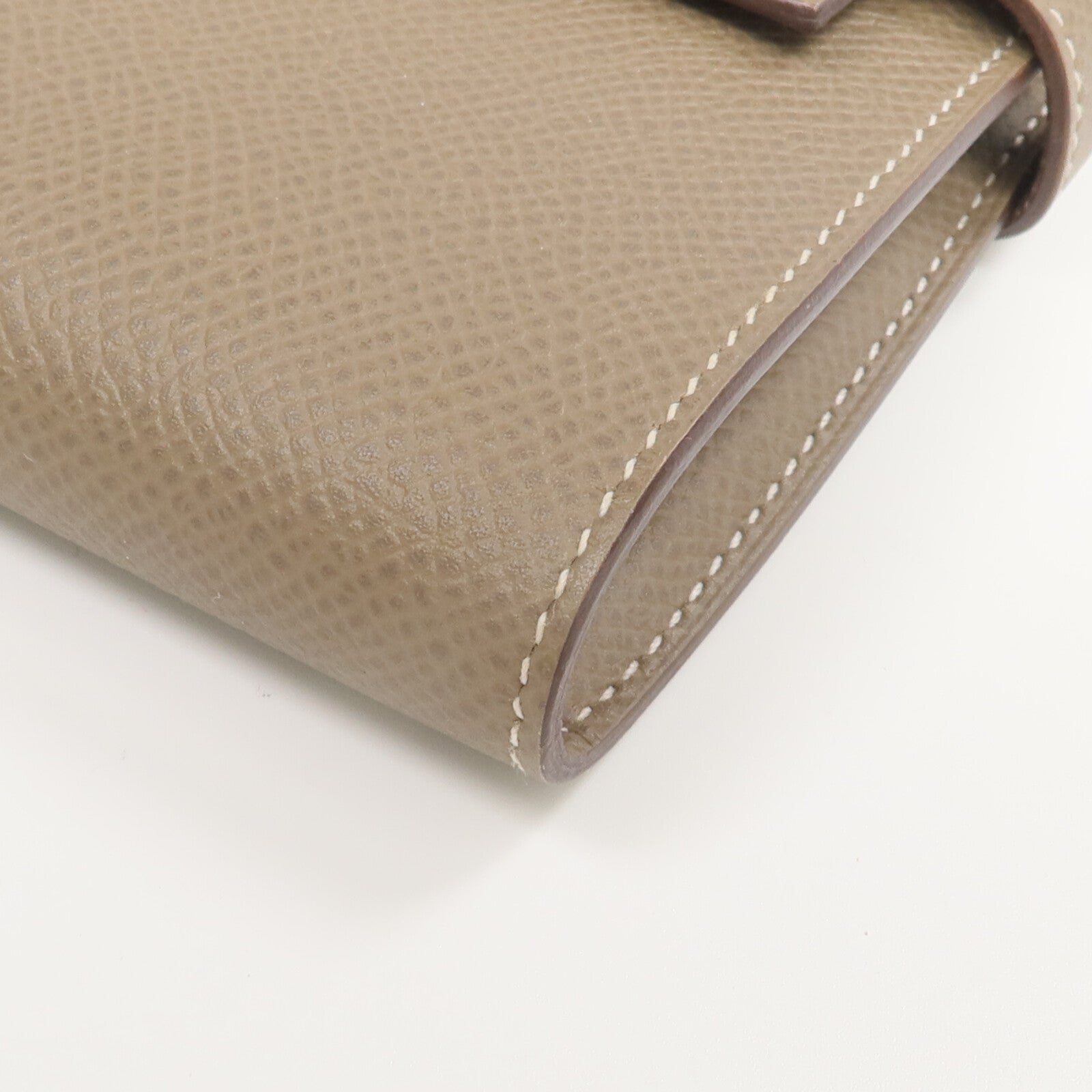 HERMES Epsom皮革Kelly Wallet長錢包Etoupe