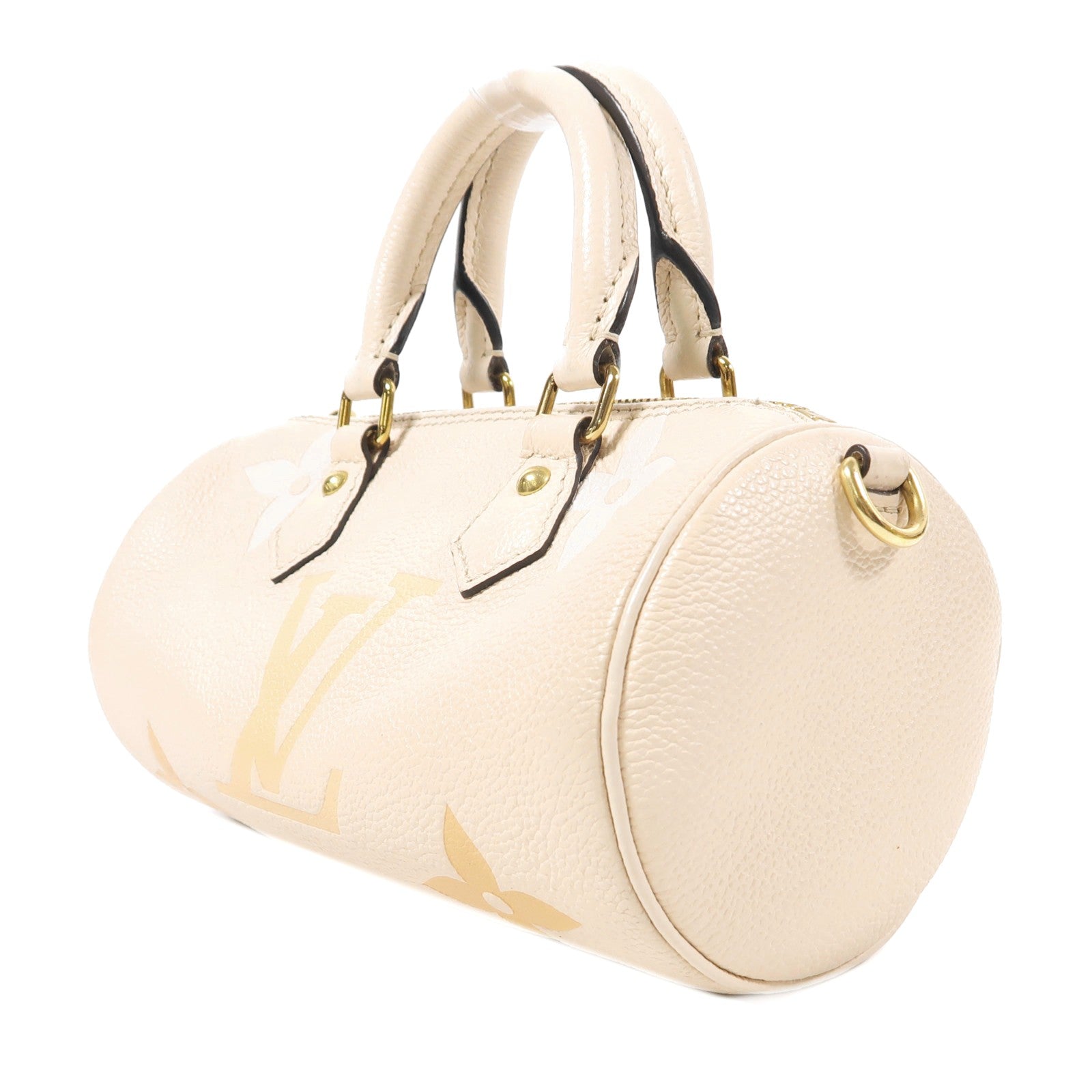 LOUIS VUITTON LV GHW Papillon BB 2 Way Bag M45708 Monogram Empreinte Beige