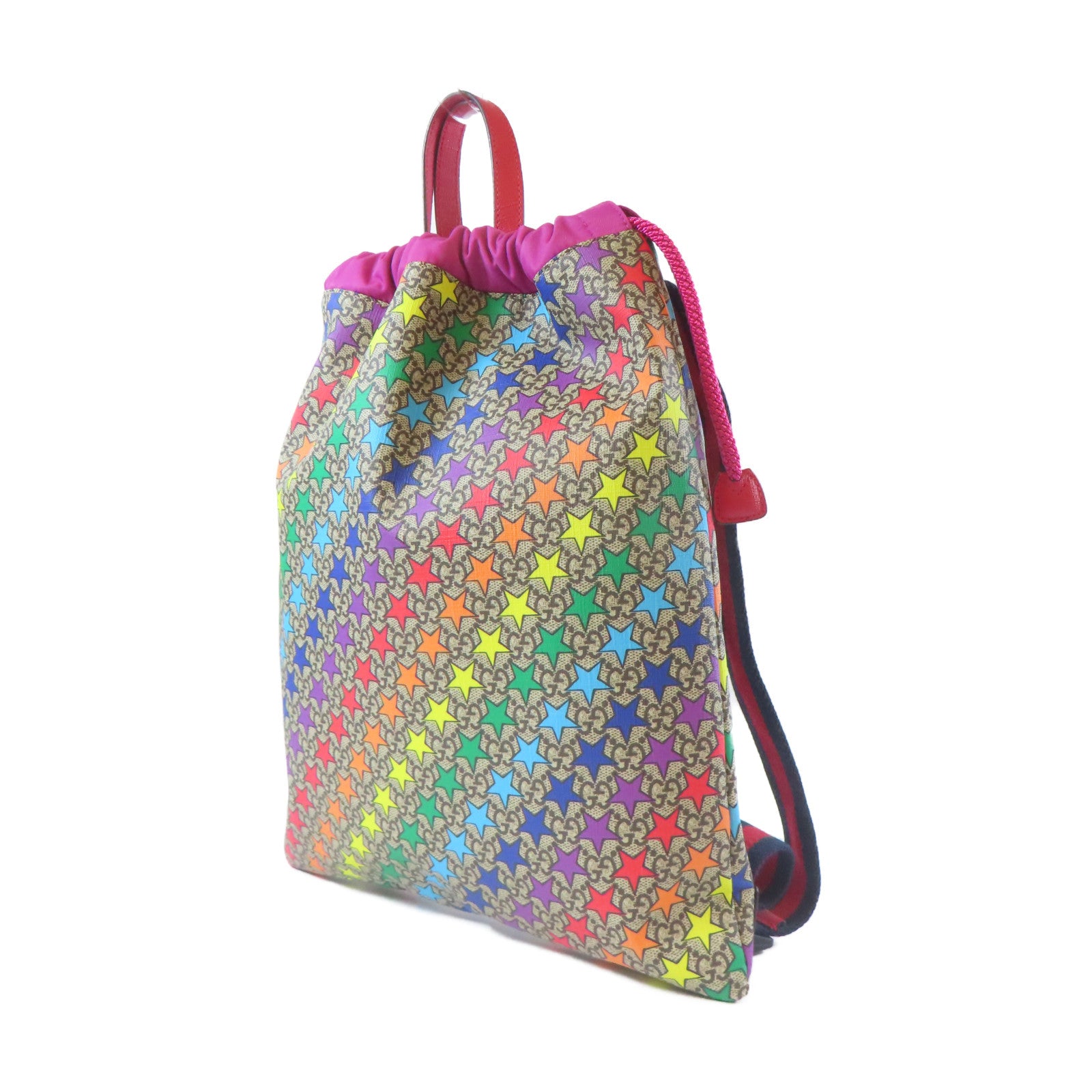 GUCCI 塗層帆布GG Supreme Rainbow Star Backpack背包彩色