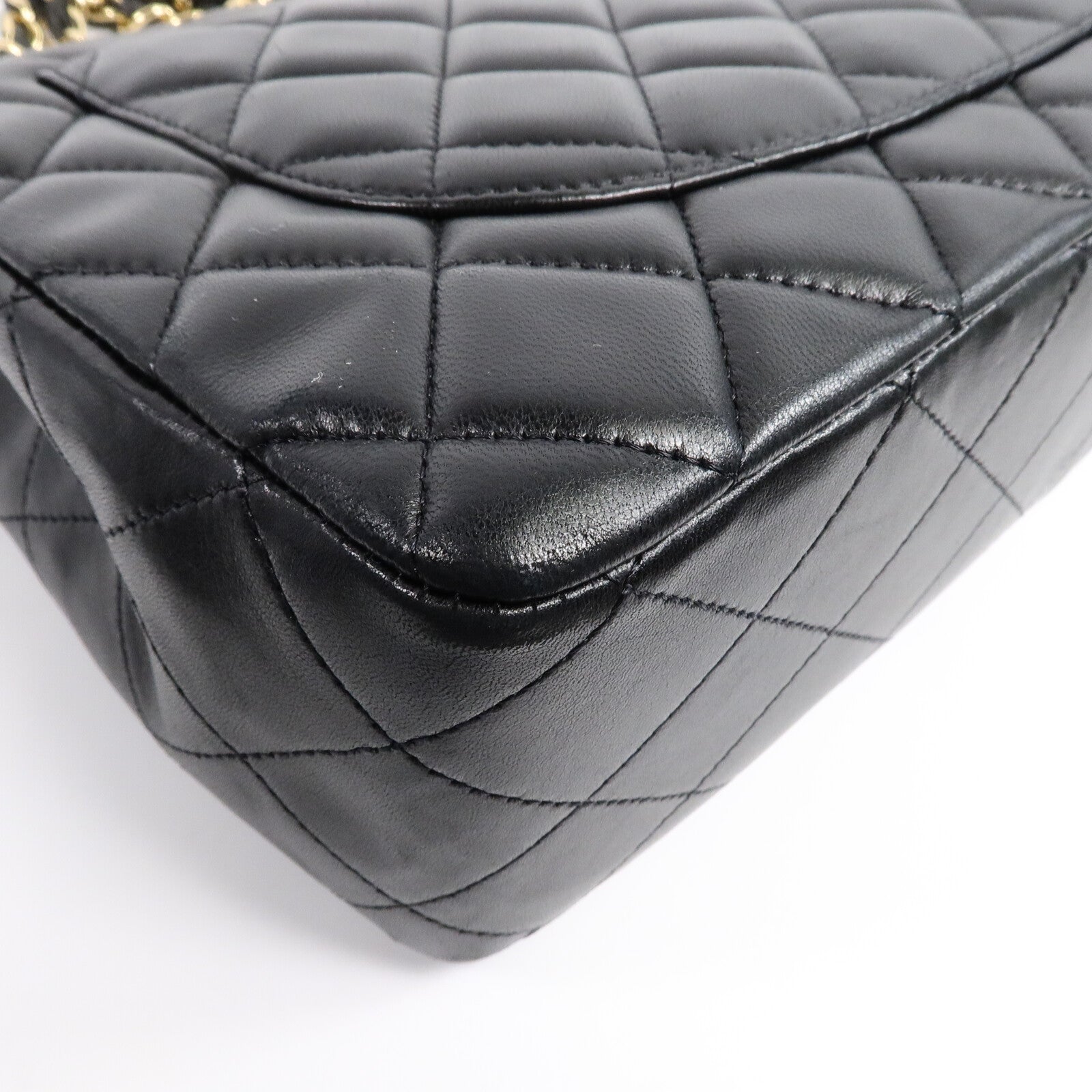 CHANEL 羊皮皮革Large Classic Single Flap Bag鏈帶肩背袋