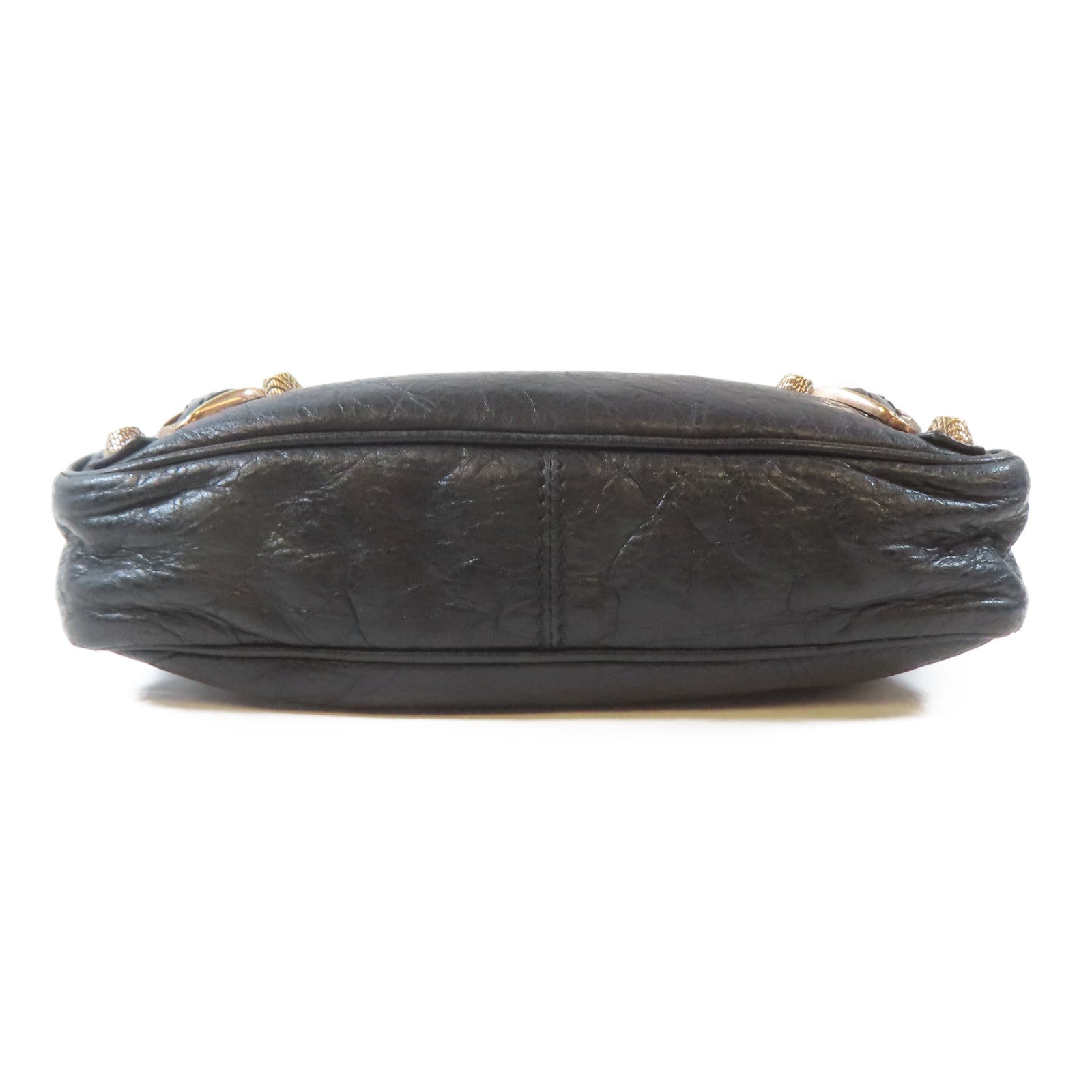 BALENCIAGA 牛皮皮革Hip Bag金扣肩背袋黑色