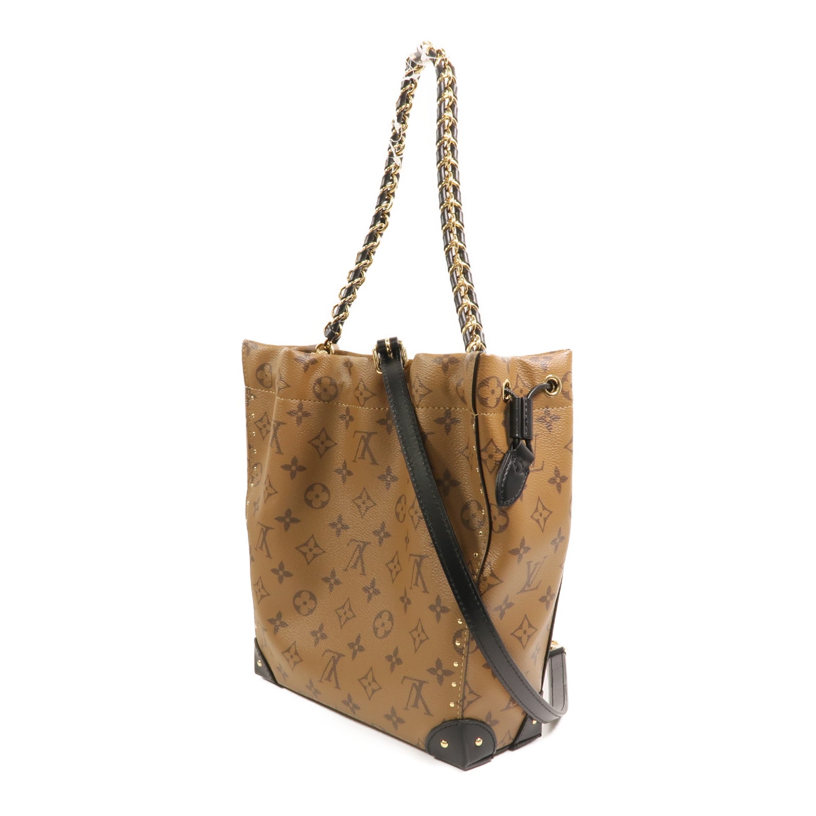 LOUIS VUITTON Monogram Reverse Noe Trunk PM手挽肩背兩用袋