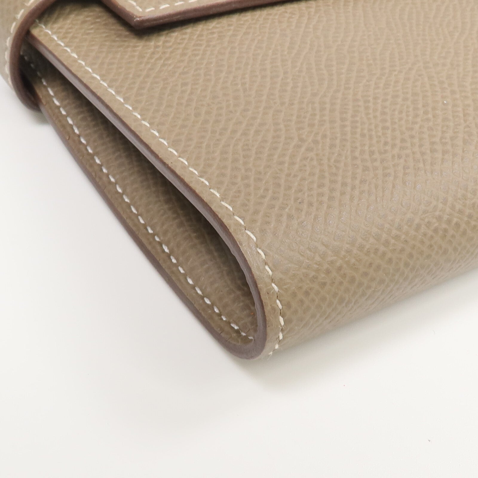 HERMES Epsom皮革Kelly Wallet長錢包Etoupe