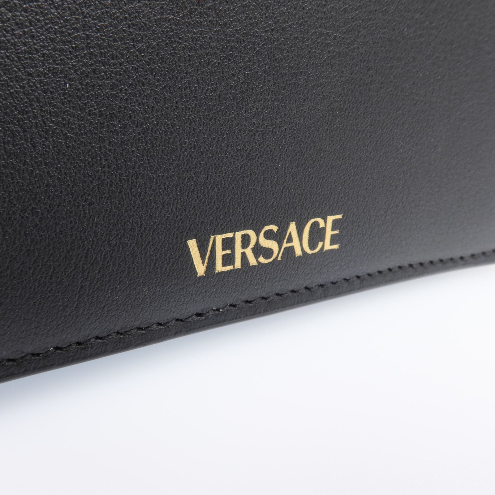 VERSACE 羊皮皮革Medusa '95 Fold Wallet 金扣錢包