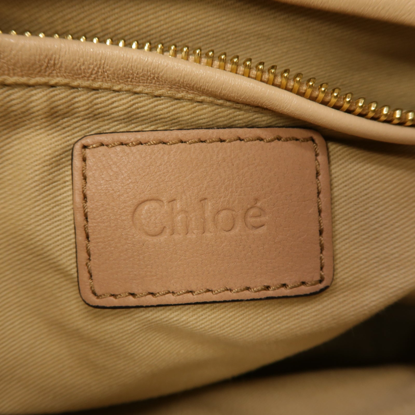 Chloe 【激減優惠】牛皮皮革2 Way Shoulder Bag金扣手挽肩背兩用袋裸色