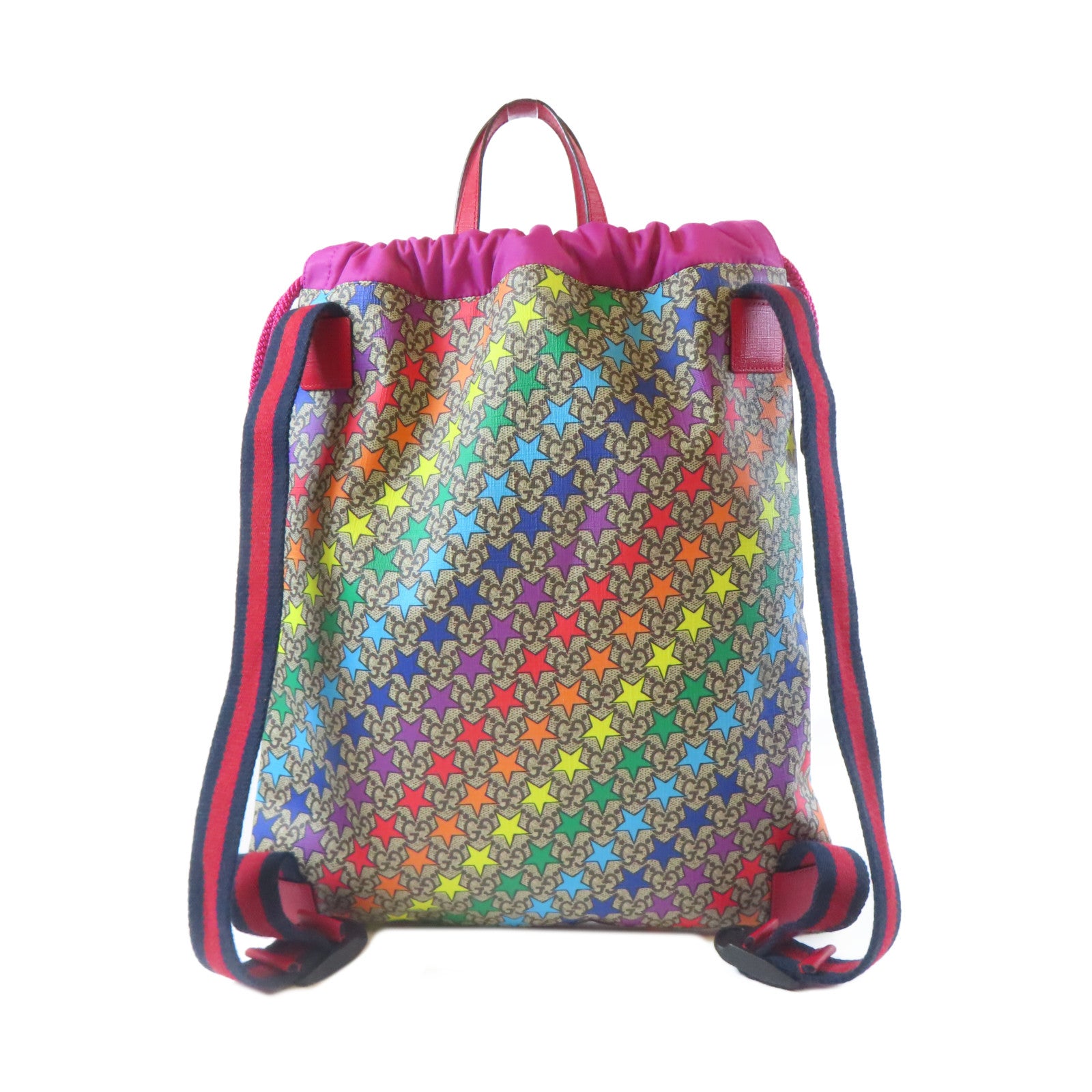 GUCCI 塗層帆布GG Supreme Rainbow Star Backpack背包彩色