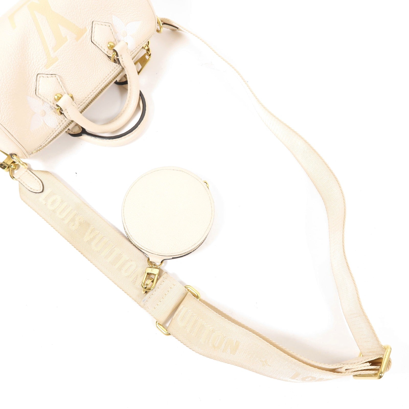 LOUIS VUITTON LV GHW Papillon BB 2 Way Bag M45708 Monogram Empreinte Beige