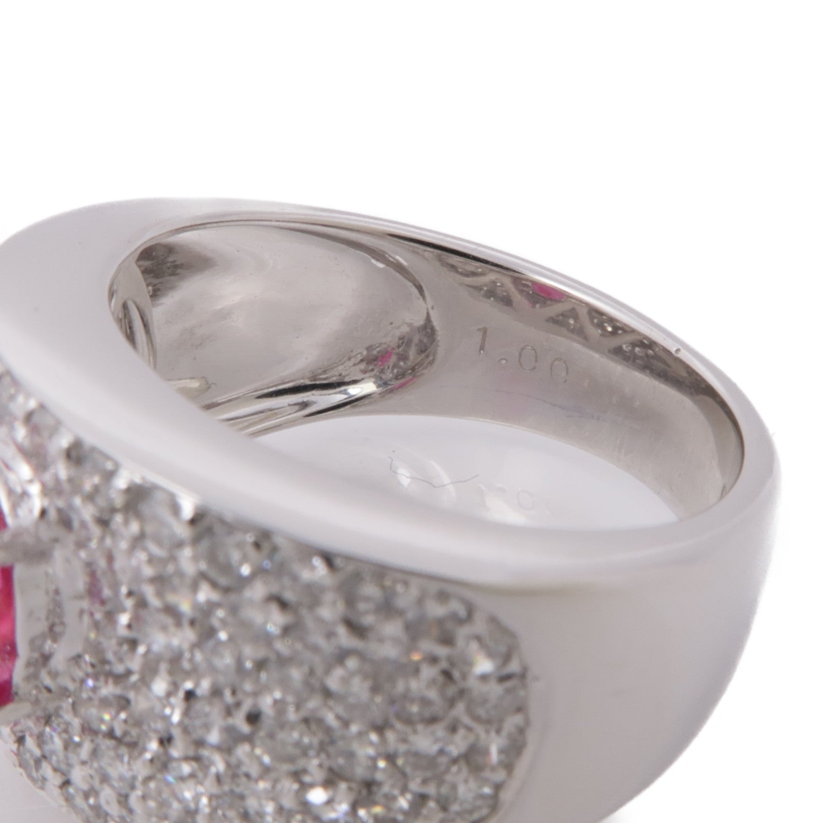 JEWELRY 18K白金Ruby/Diamond Ring 紅寶石/鑽石戒指US#6