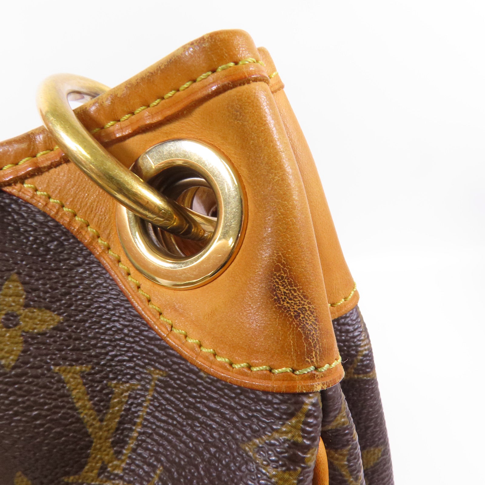 LOUIS VUITTON Monogram Galliera PM金扣肩背袋棕色