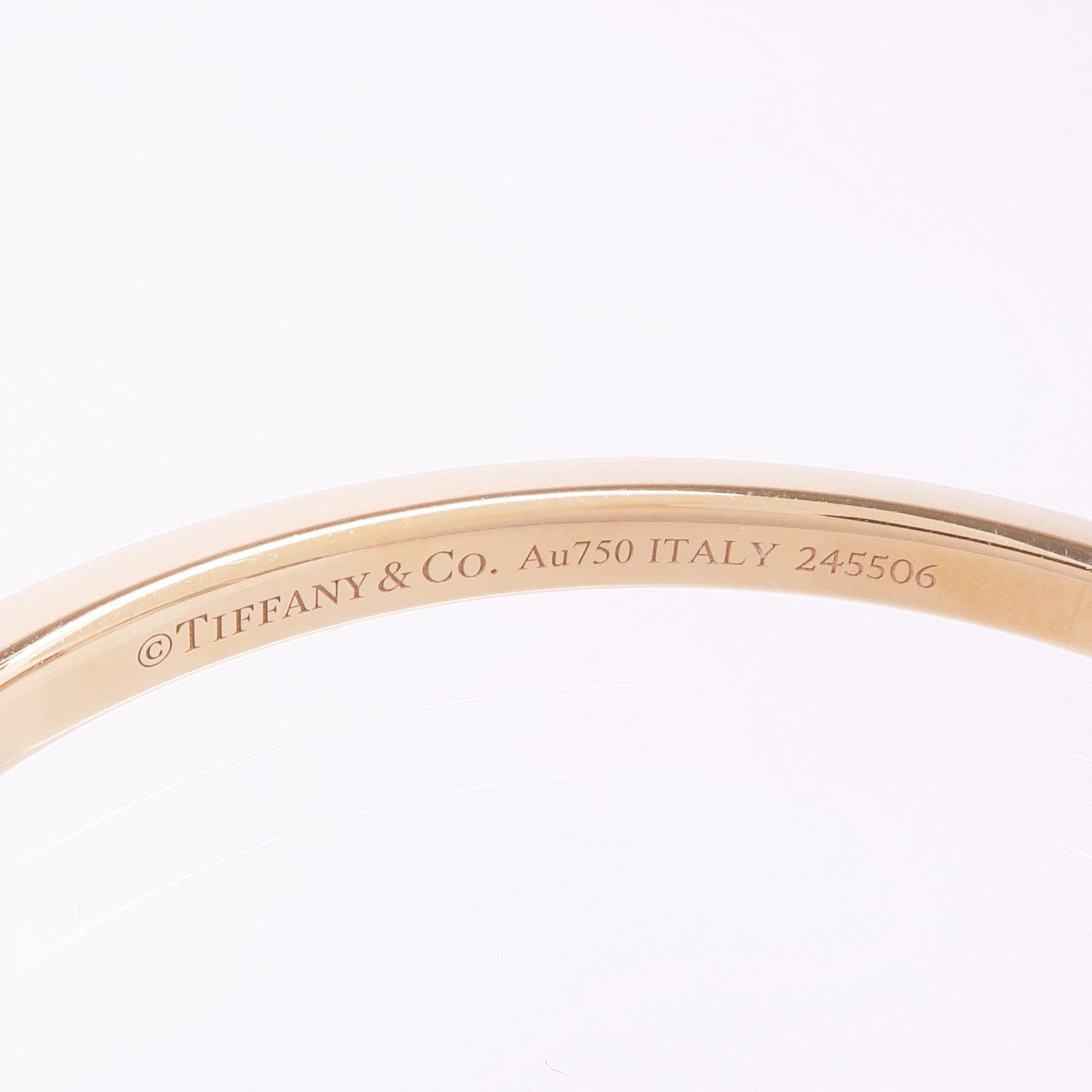 TIFFANY＆CO 18K玫瑰金/白金Lock Bracelet手鏈