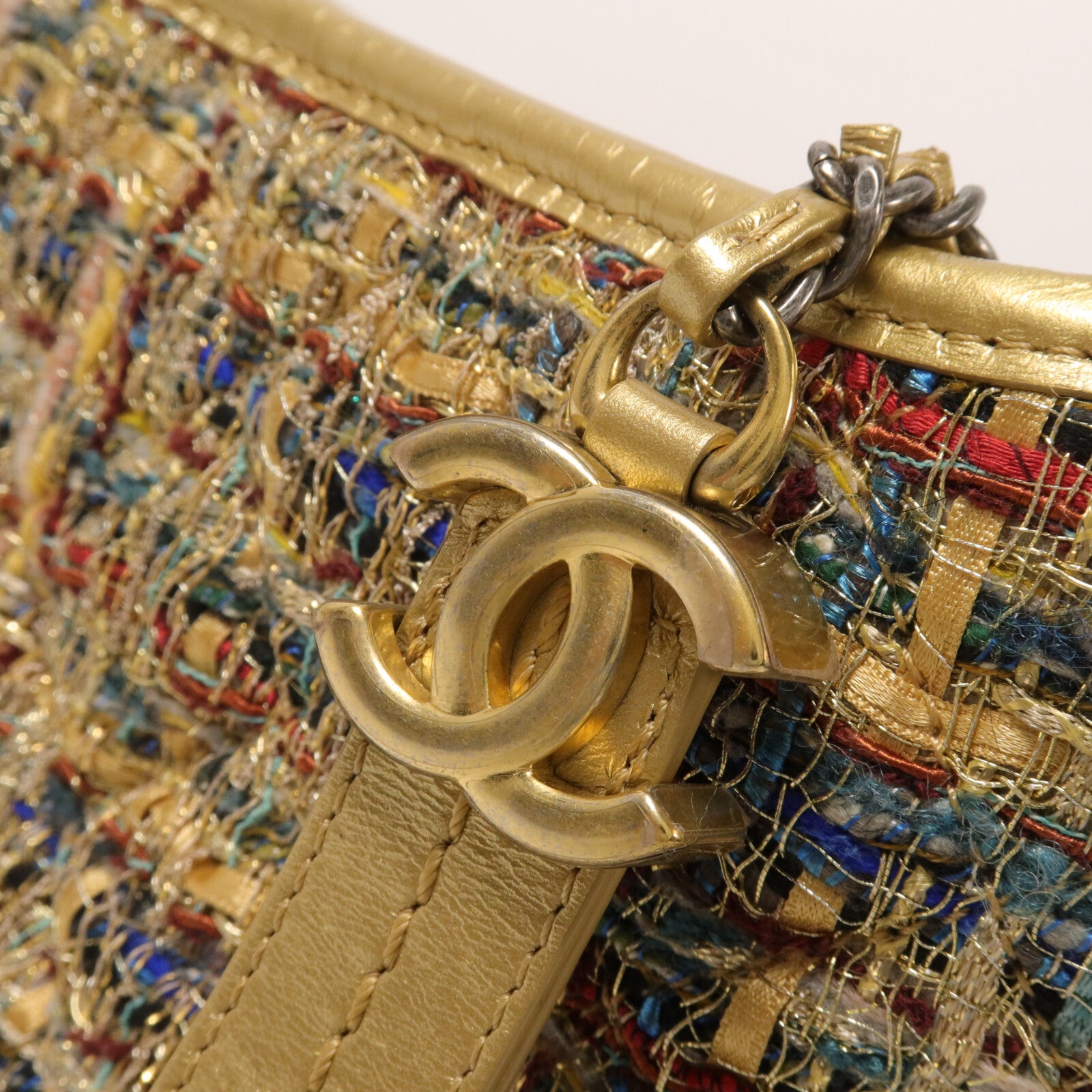 CHANEL Tweed Gabrielle Small鏈帶肩背袋