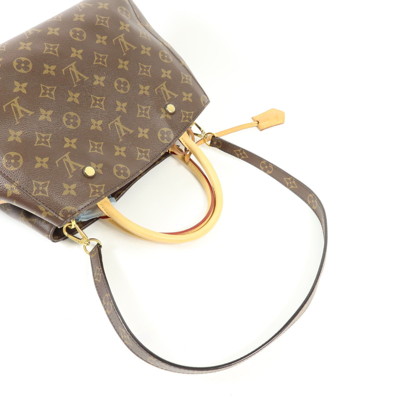 LOUIS VUITTON Monogram Montaigne MM金扣手挽肩背兩用袋