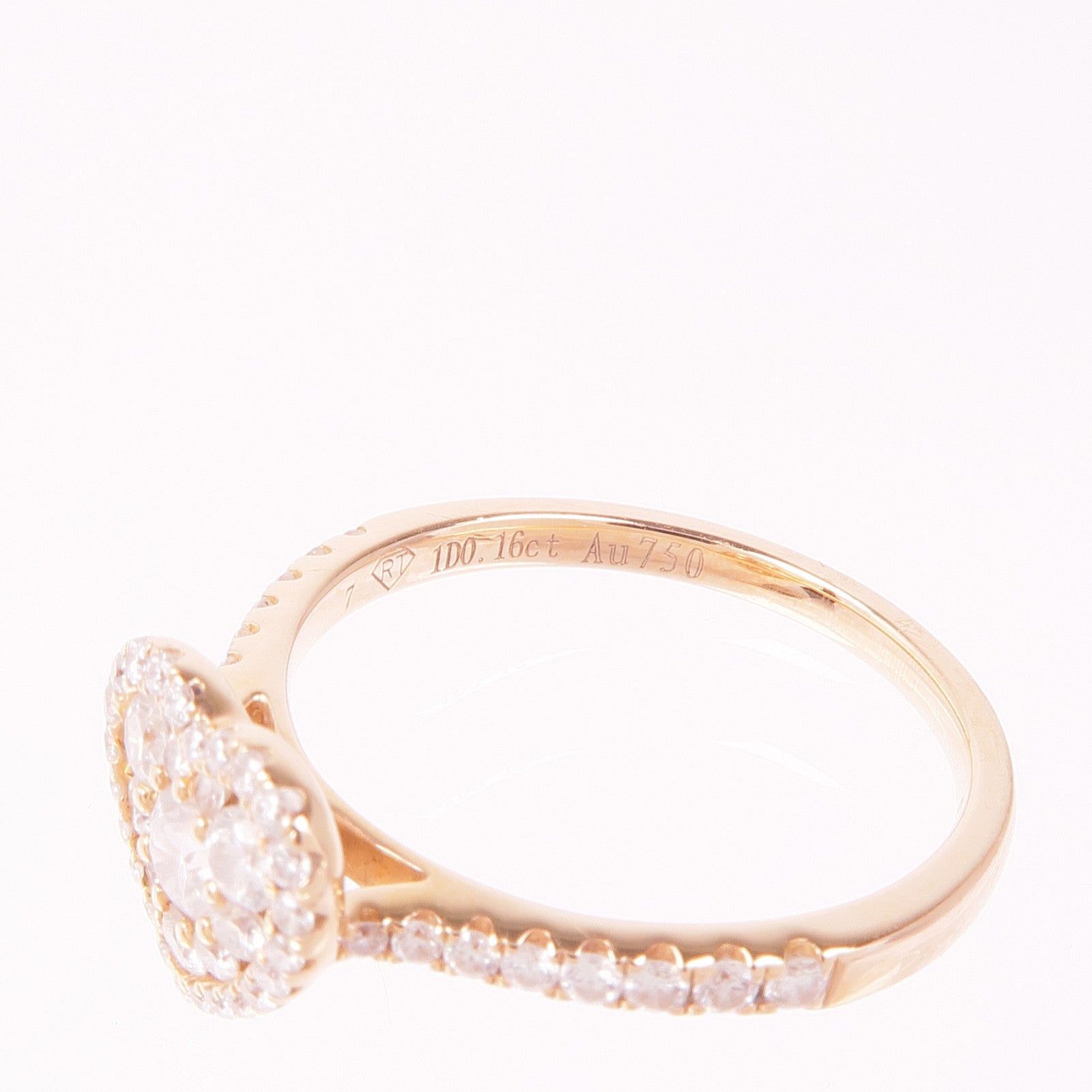 JEWELRY 18K玫瑰金Diamond Ring鑽石戒指US＃6.5