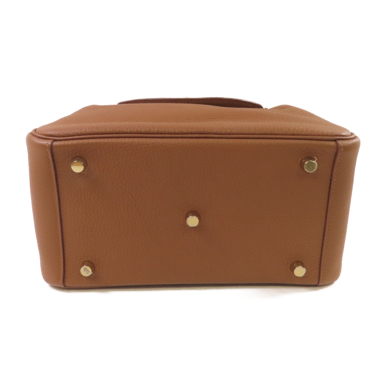HERMES Clemence皮革/鱷魚皮革Lindy 26 Touch Shoulder Bag金扣肩背袋Gold/經典駝色