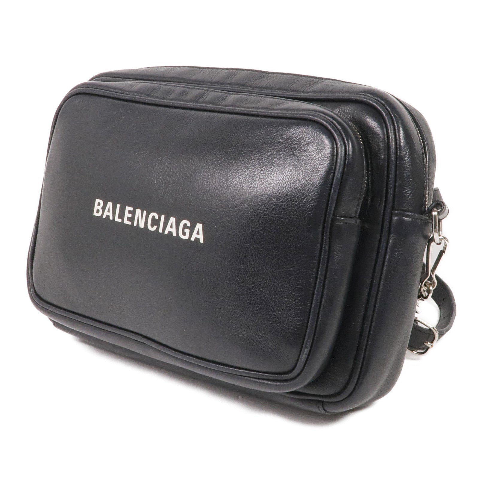 BALENCIAGA 牛皮皮革Shoulder Bag銀扣肩背袋