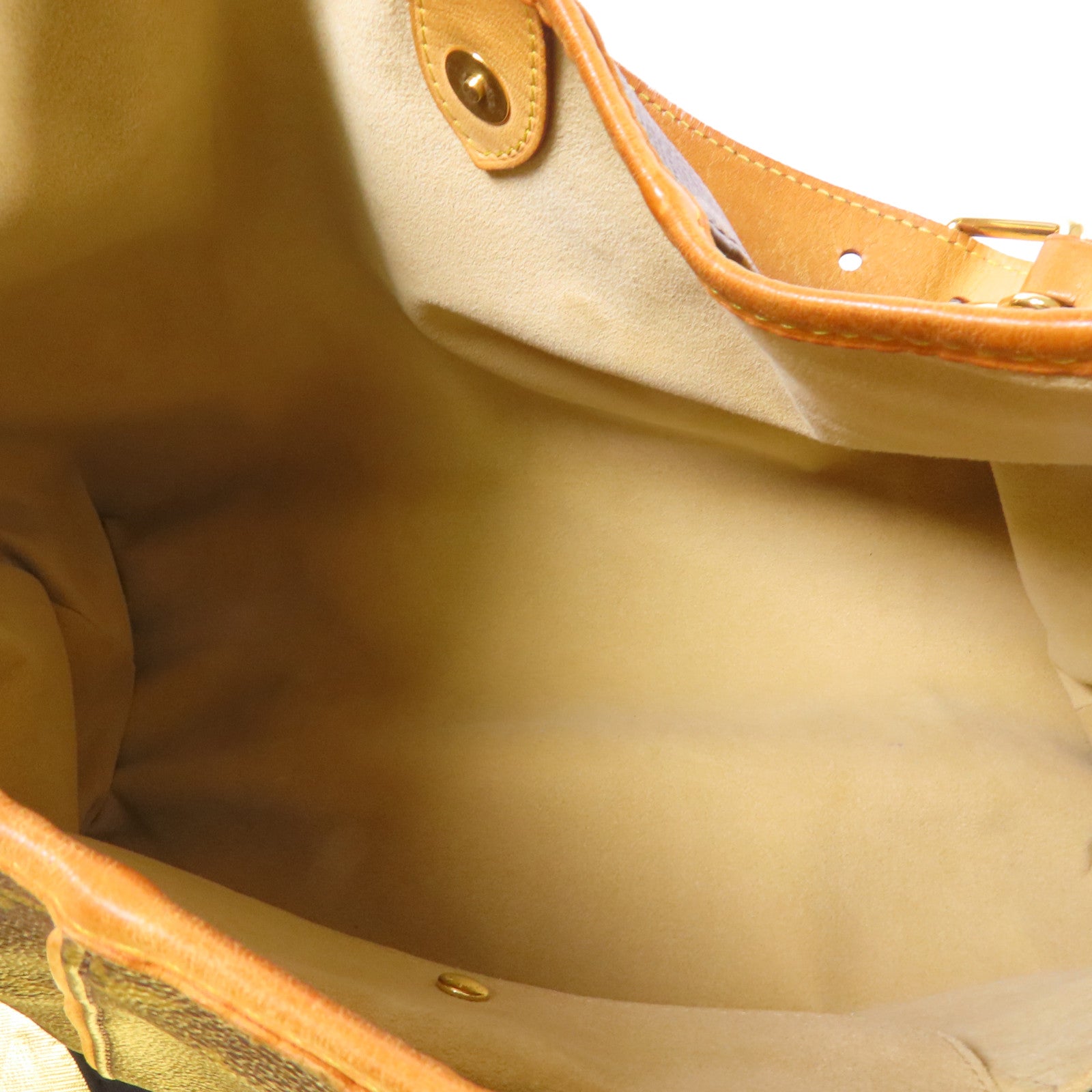 LOUIS VUITTON Monogram Galliera PM金扣肩背袋棕色