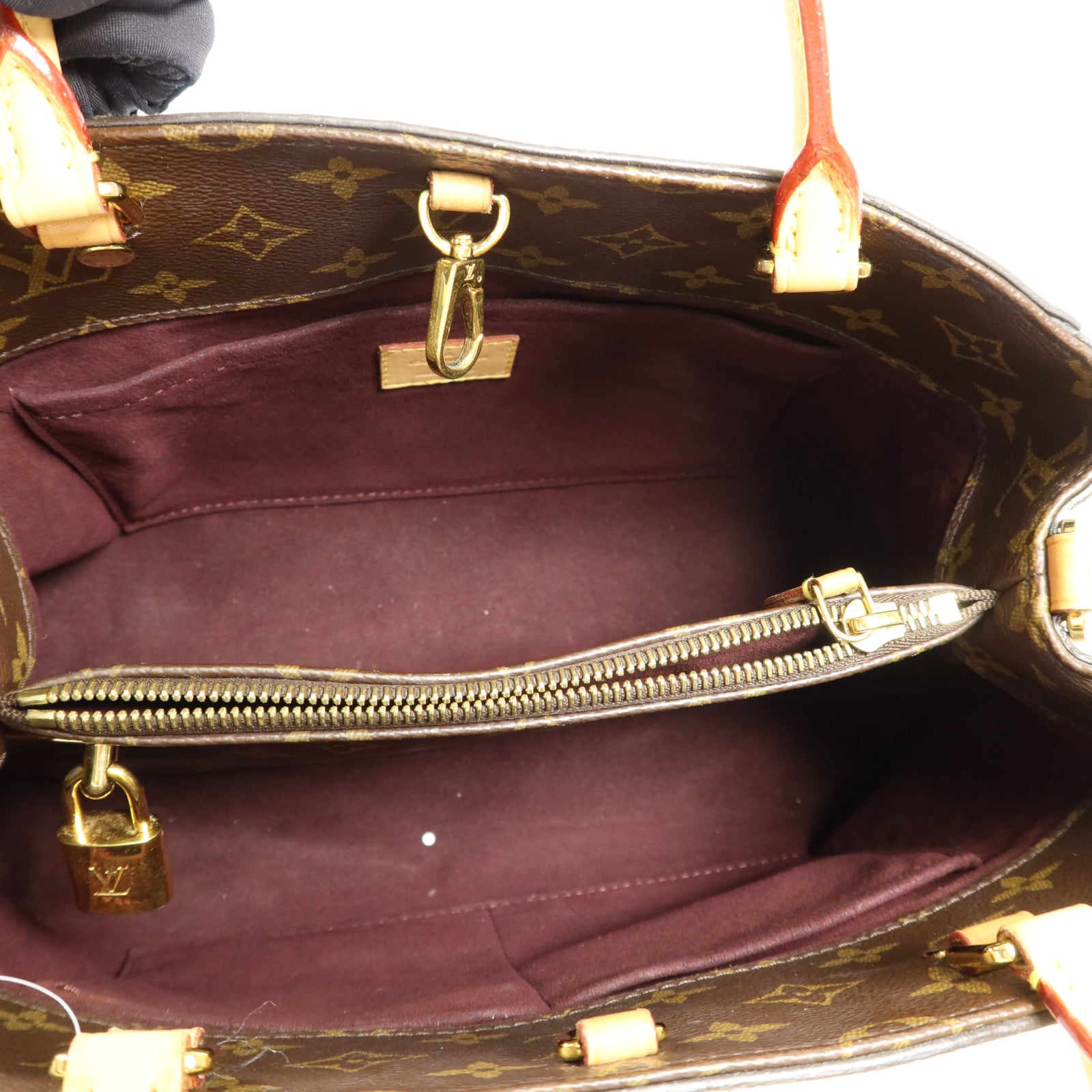 LOUIS VUITTON Monogram Montaigne MM金扣手挽肩背兩用袋