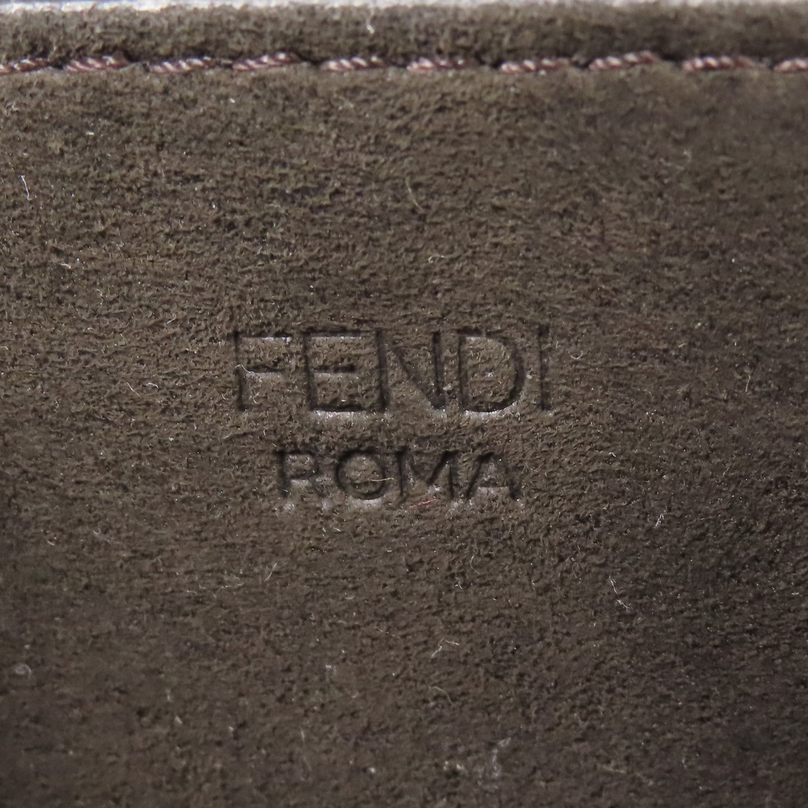 FENDI GHW C'mon Small Shoulder Bag Calfskin Leather Pink